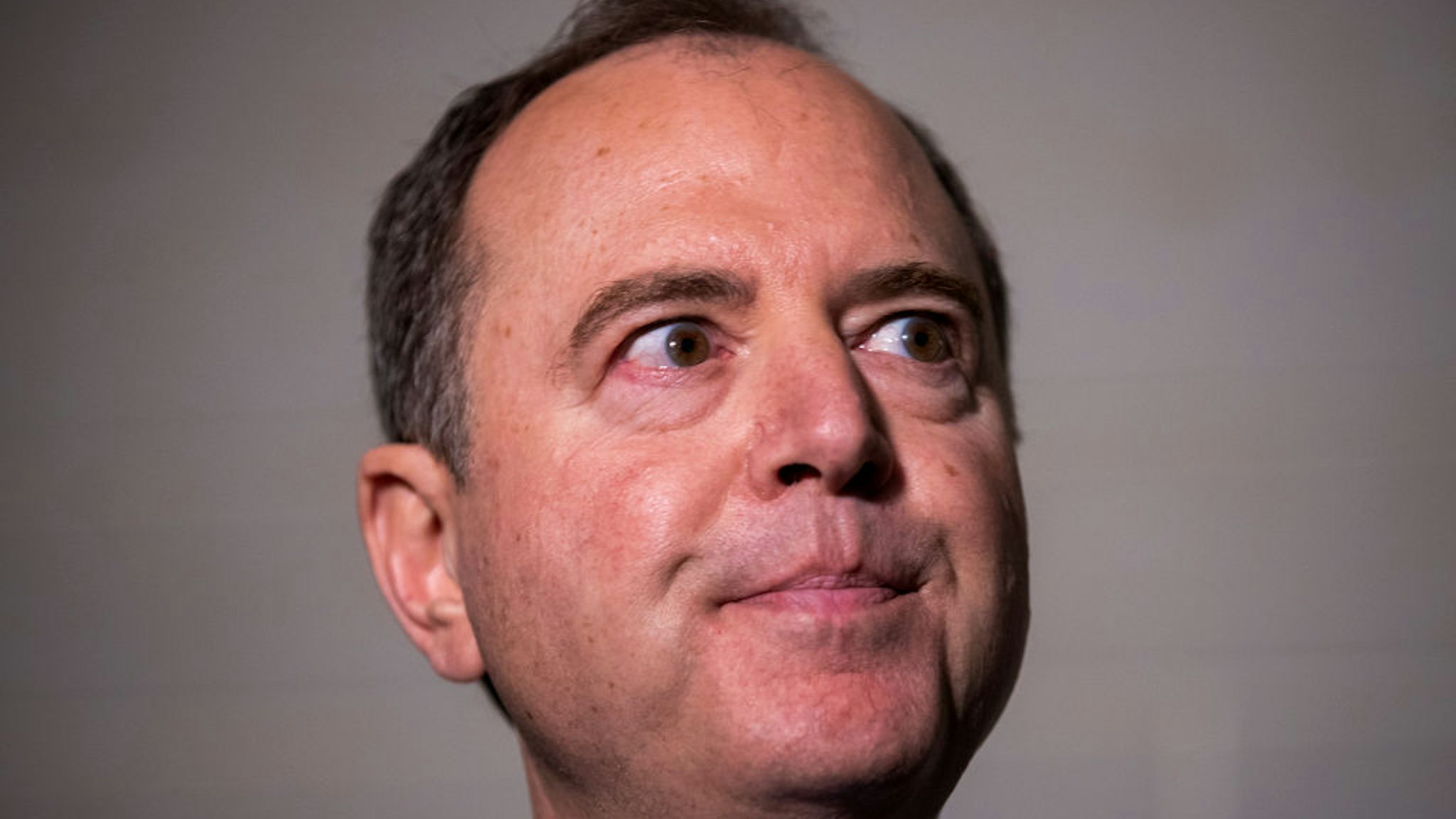 U.S. Rep. Adam Schiff (D-CA), Chairman of the House Select Committee on Intelligence Committee speaks at a press conference at the U.S. Capitol on October 08, 2019 in Washington, DC. Schiff spoke on reports that the Trump administration has blocked the testimony of U.S. Ambassador to the European Union Gordon Sondland in the House impeachment inquiry. (Photo by Tasos Katopodis/Getty Images)