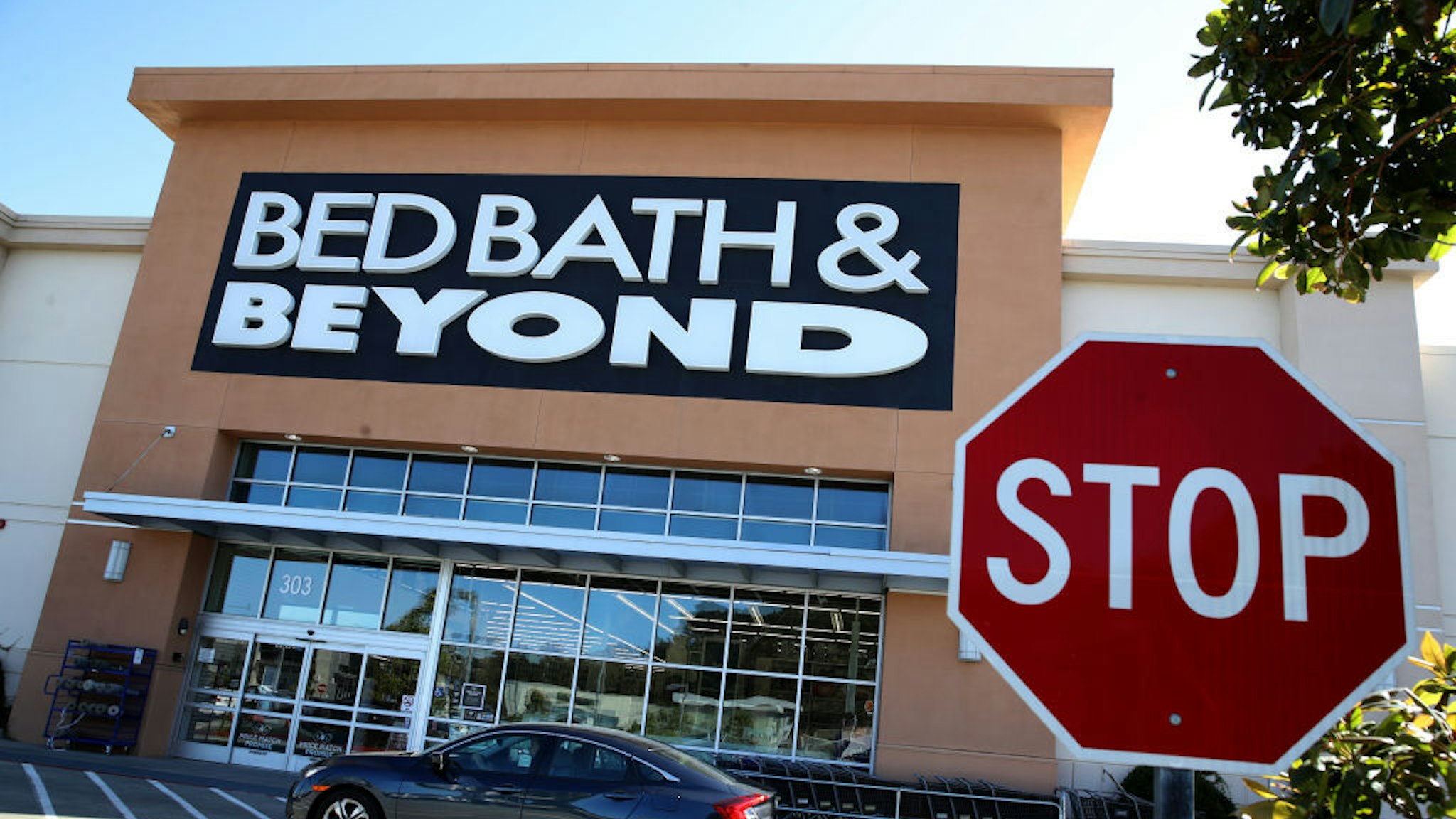 A view of a Bed Bath and Beyond store on October 03, 2019 in Daly City, California. New Jersey based home goods retailer Bed Bath and Beyond announced that it plans to close 60 of its stores in the fiscal year, 20 more than previously announced in April of this year. (Photo by Justin Sullivan/Getty Images)