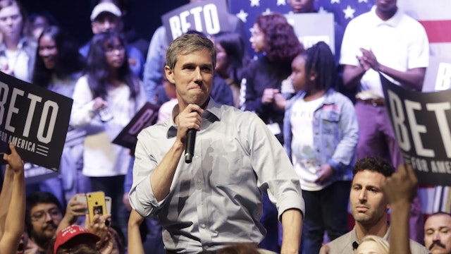Democratic presidential candidate, former Rep. Beto O'Rourke (D-TX) speaks during a campaign rally on October 17, 2019 in Grand Prairie, Texas. O'Rourke’s Rally Against Fear was held to counter President Trump's campaign rally today in Texas. (Photo by Ron Jenkins/Getty Images)