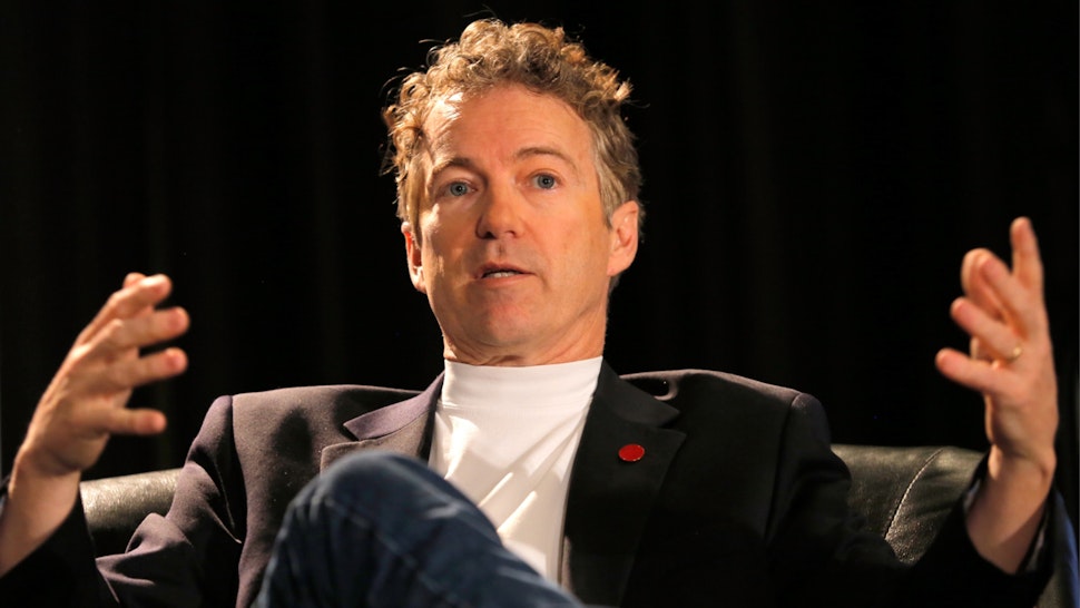 U.S. Senator Rand Paul speaks onstage at 'A Conversation With Senator Rand Paul' during the 2015 SXSW Music, Film + Interactive Festival at JW Marriott on March 15, 2015 in Austin, Texas.