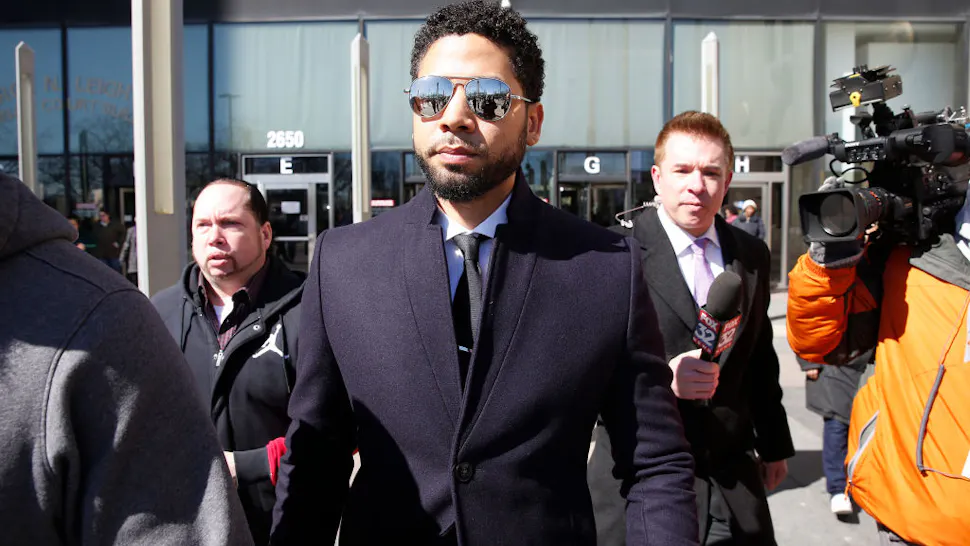 Jussie Smollett Actor Jussie Smollett leaves the Leighton Courthouse after his court appearance on March 26, 2019 in Chicago, Illinois.