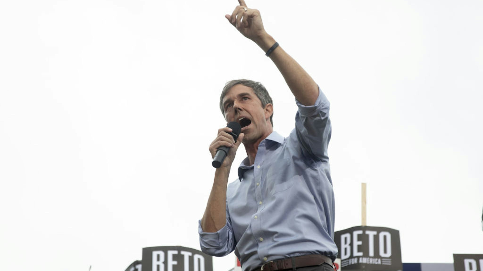Beto O'Rourke, former Representative from Texas and 2020 Democratic presidential candidate, speaks at the Polk County Steak Fry in Des Moines, Iowa, U.S., on Saturday, Sept. 21, 2019.