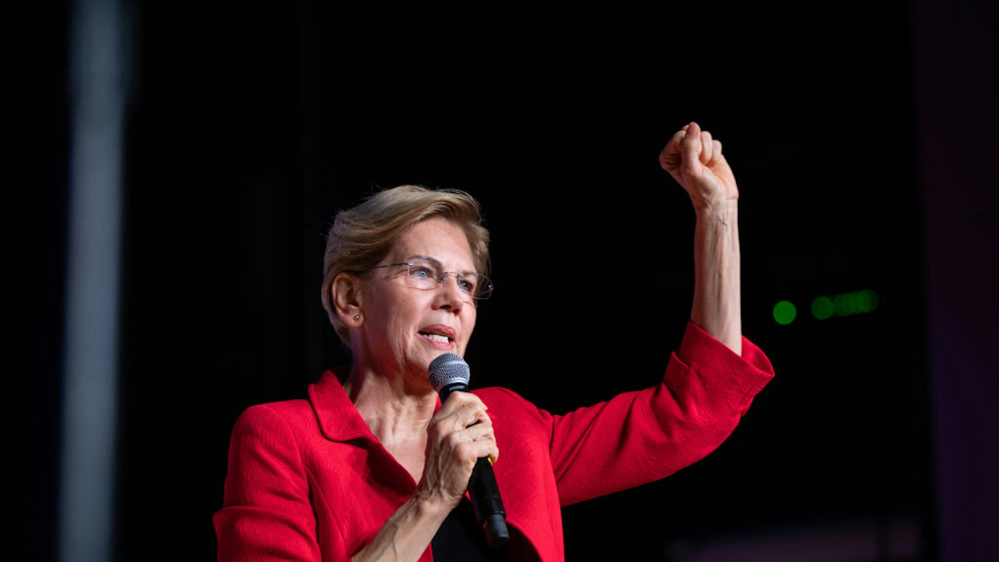Senator Elizabeth Warren, a Democrat from Massachusetts and 2020 presidential candidate, speaks during the Second Step Presidential Justice Forum at Benedict College in Columbia, South Carolina, U.S., on Sunday, Oct. 27, 2019.
