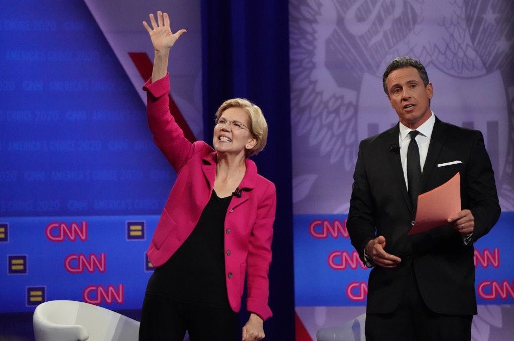 At Cnn Lbgtq Event Elizabeth Warren Contemptuously - 