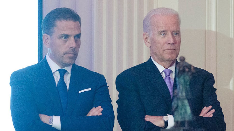 Hunter Biden Joe Biden WFP USA Board Chair Hunter Biden introduces his father Vice President Joe Biden during the World Food Program USA's 2016 McGovern-Dole Leadership Award Ceremony at the Organization of American States on April 12, 2016 in Washington, DC. (Kris Connor/WireImage)