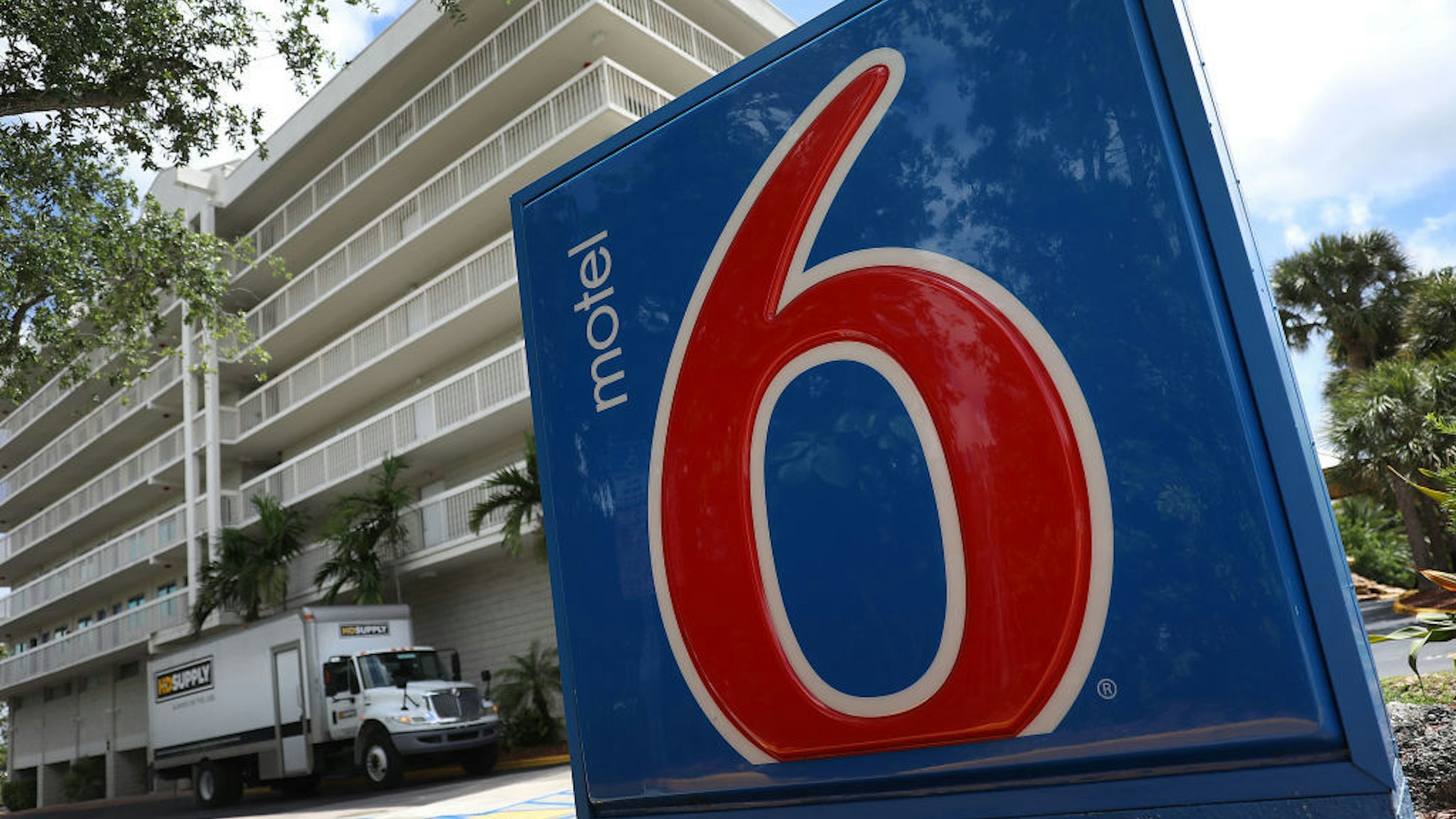 A Motel 6 is seen on April 08, 2019 in Cutler Bay, United States. Motel 6 has agreed to pay a $12 million settlement after the state of Washington sued the chain for providing customer information to U.S. Immigration and Customs Enforcement agents. (Photo by Joe Raedle/Getty Images)