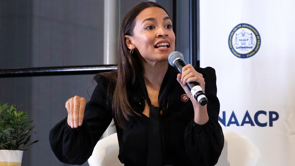 AOC U.S. House of Representative Alexandria Ocasio-Cortez speaks during the NAACP town hall at the Congressional Black Caucus Foundations (CBCF) 49th Annual Legislative Conference (ALC). Moderated by political strategist & CNN political commentator Angela Rye, in conversation with fellow Representatives: Rashida Tlaib, Ayanna Pressley, and Ilhan Omar, addressing the 2020 census, voting rights, and the upcoming presidential election.