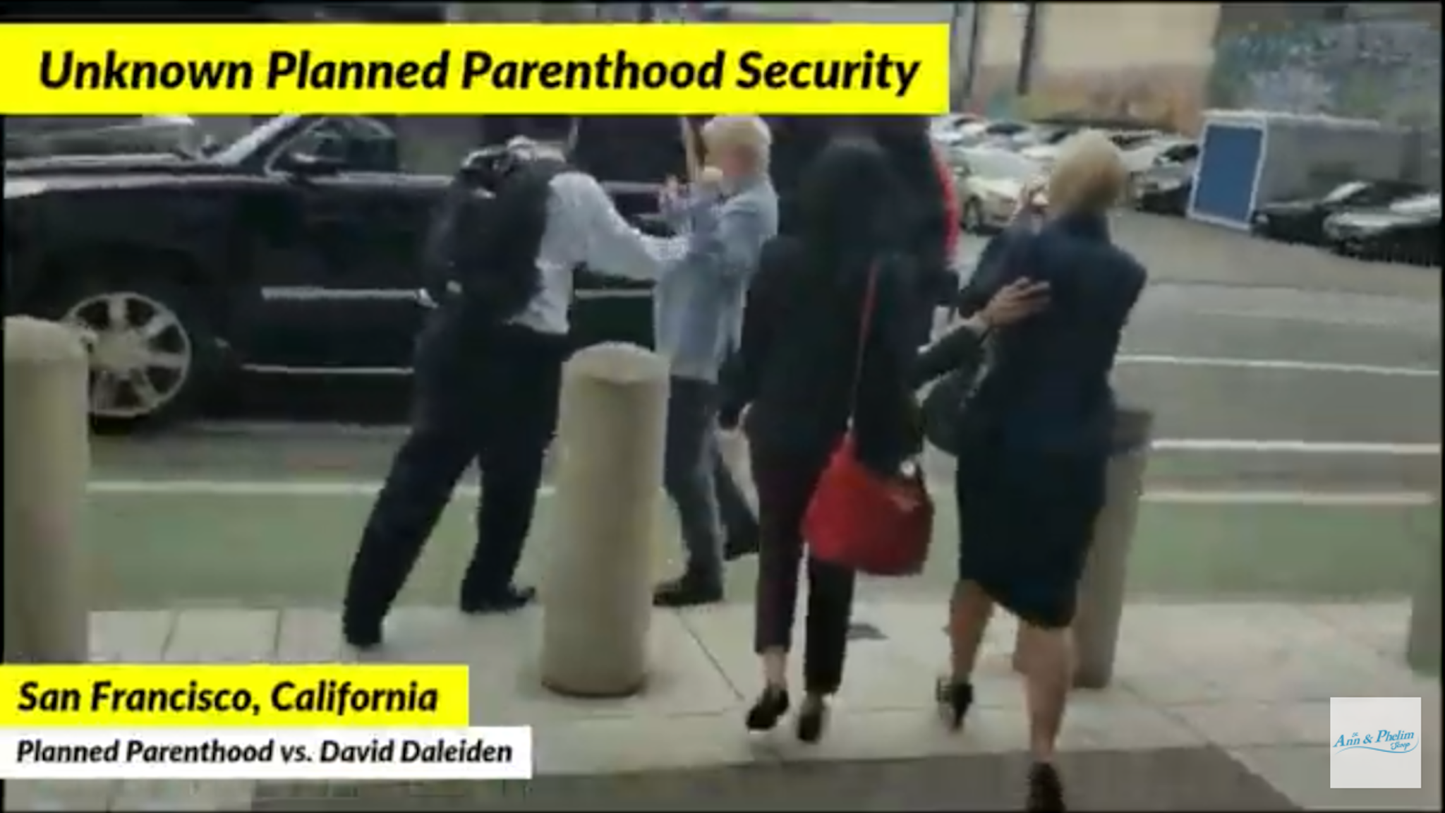 Video of an alleged security guard working for a Planned Parenthood executive laying hands on journalist Phelim McAleer.