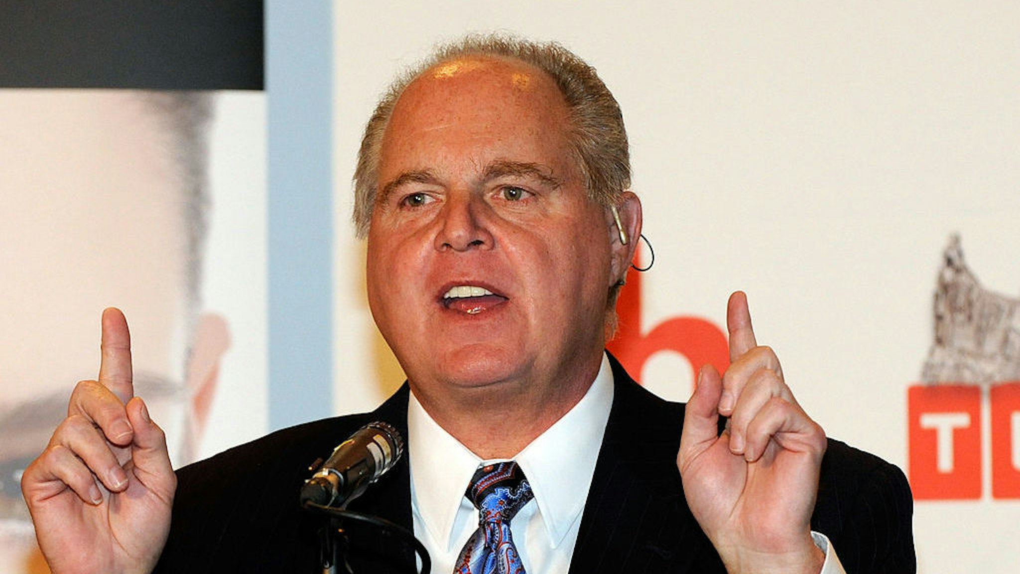 Radio talk show host and conservative commentator Rush Limbaugh, one of the judges for the 2010 Miss America Pageant, speaks during a news conference for judges at the Planet Hollywood Resort & Casino January 27, 2010 in Las Vegas, Nevada.