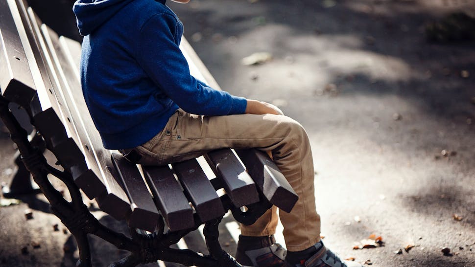 Sad boy - stock photo