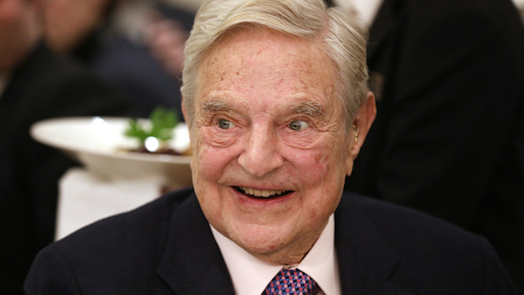 George Soros, billionaire and founder of Soros Fund Management LLC, smiles before speaking at an event on day three of the World Economic Forum (WEF) in Davos, Switzerland, on Thursday, Jan. 24, 2019. World leaders, influential executives, bankers and policy makers attend the 49th annual meeting of the World Economic Forum in Davos from Jan. 22 - 25.