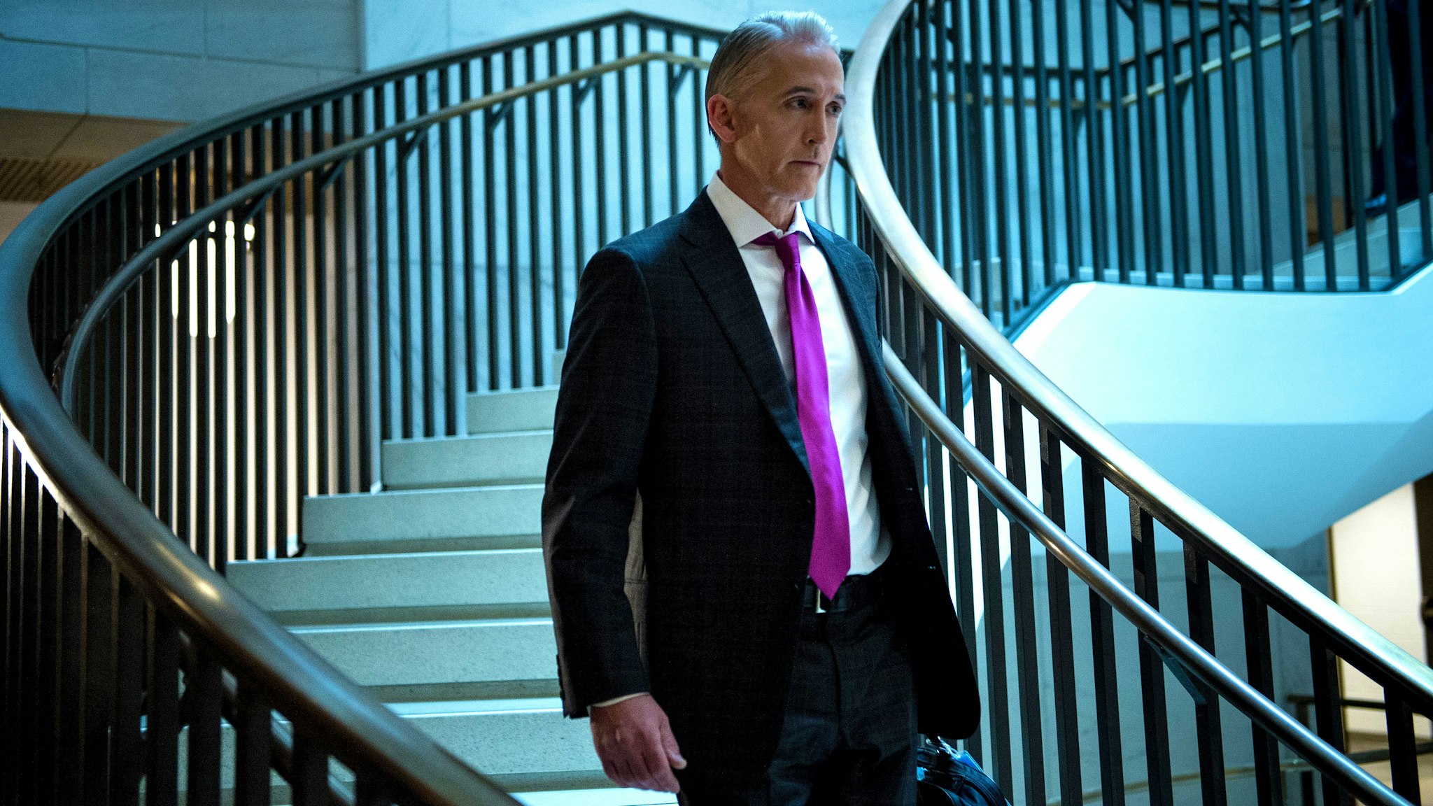 Rep. Trey Gowdy (R-SC) arrives for a closed session with Donald Trump Jr. before the House Intelligence Committee on Capitol Hill December 6, 2017 in Washington, DC.