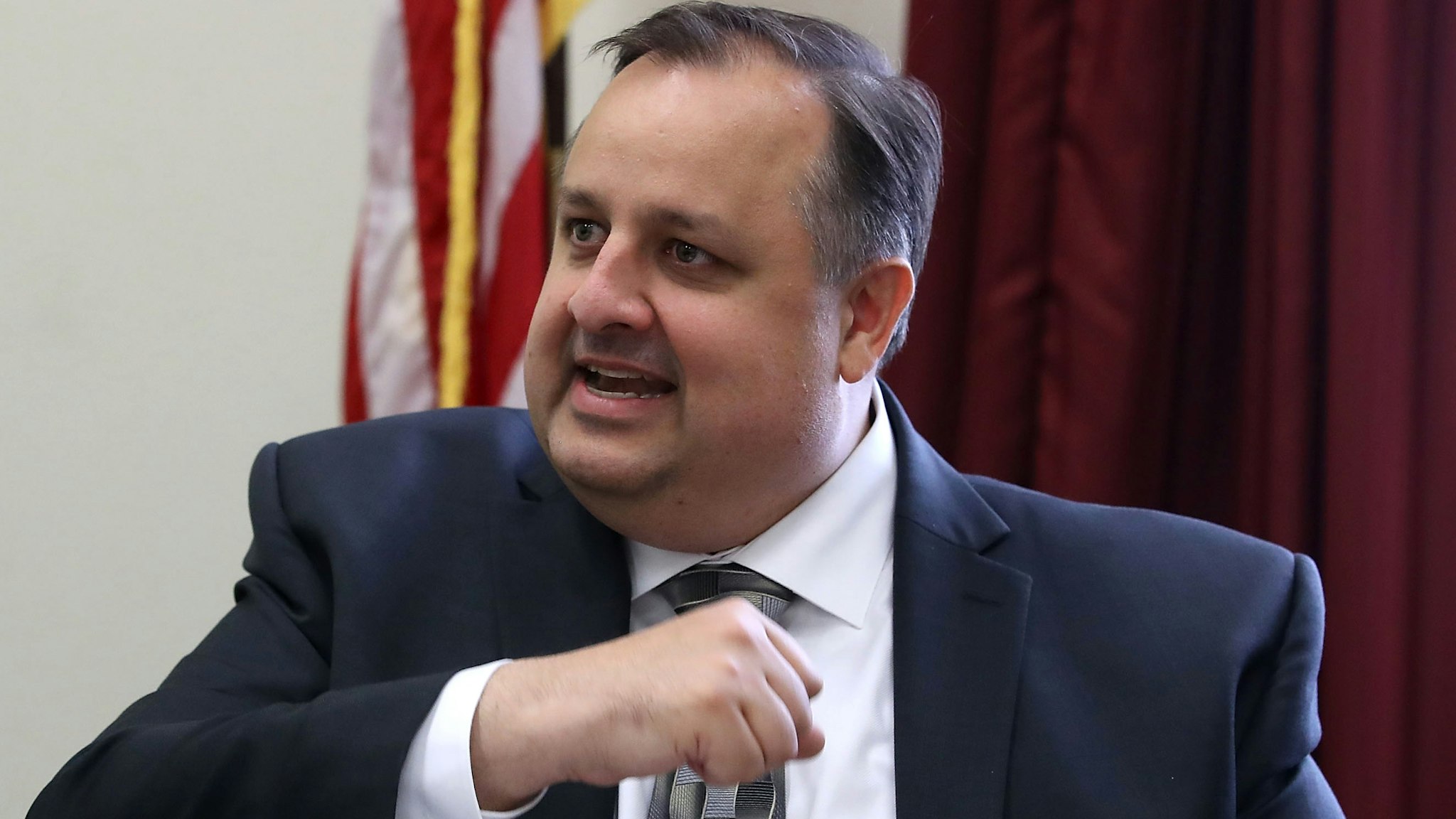 Walter Shaub, former director of the Office of Government Ethics, participates in a briefing on about President Trump's refusal to divest his businesses and the administration's delay in disclosing ethics waivers for appointees, on Capitol Hill November 1, 2017 in Washington, DC.