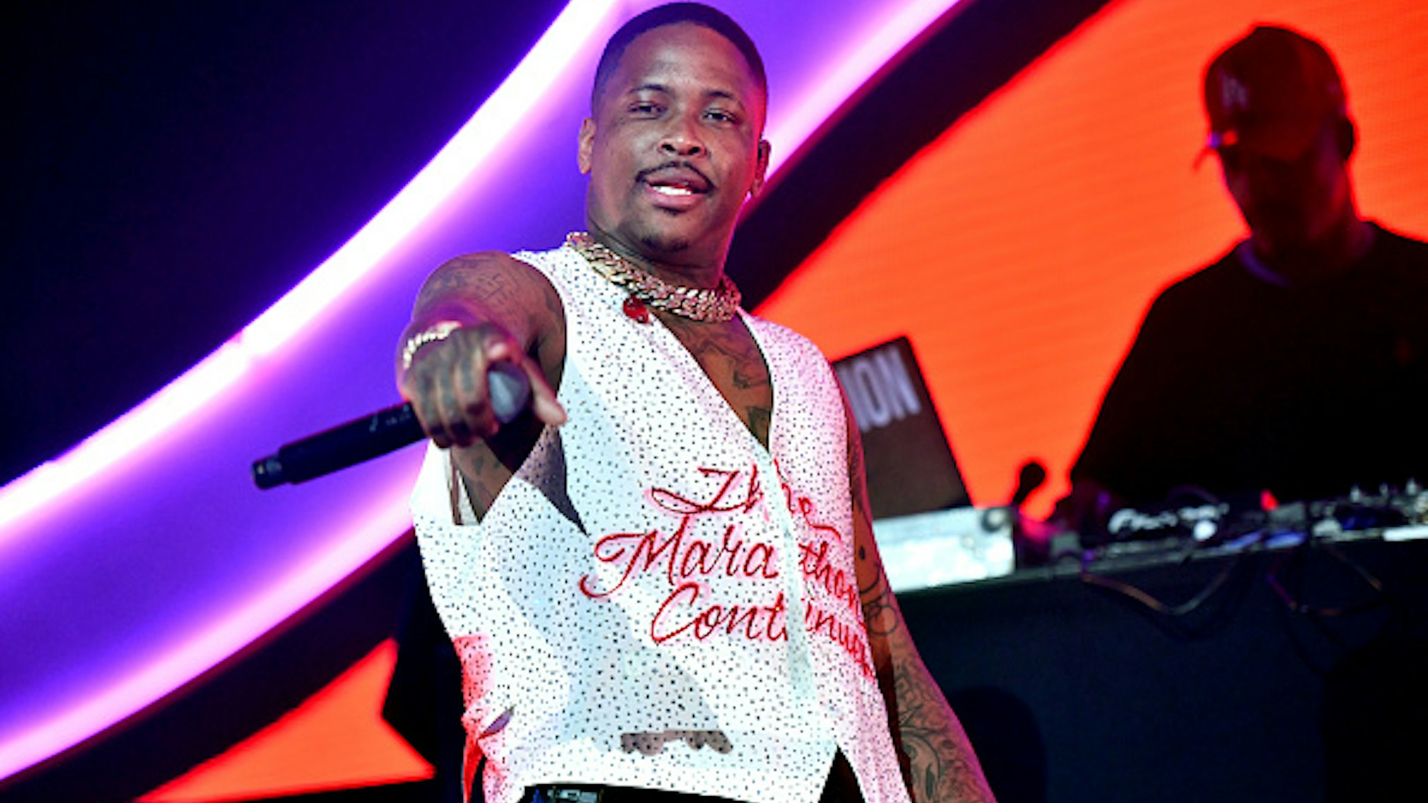 LOS ANGELES, CALIFORNIA - JUNE 21: Rapper YG performs onstage during the 7th Annual BET Experience at Staples Center on June 21, 2019 in Los Angeles, California.