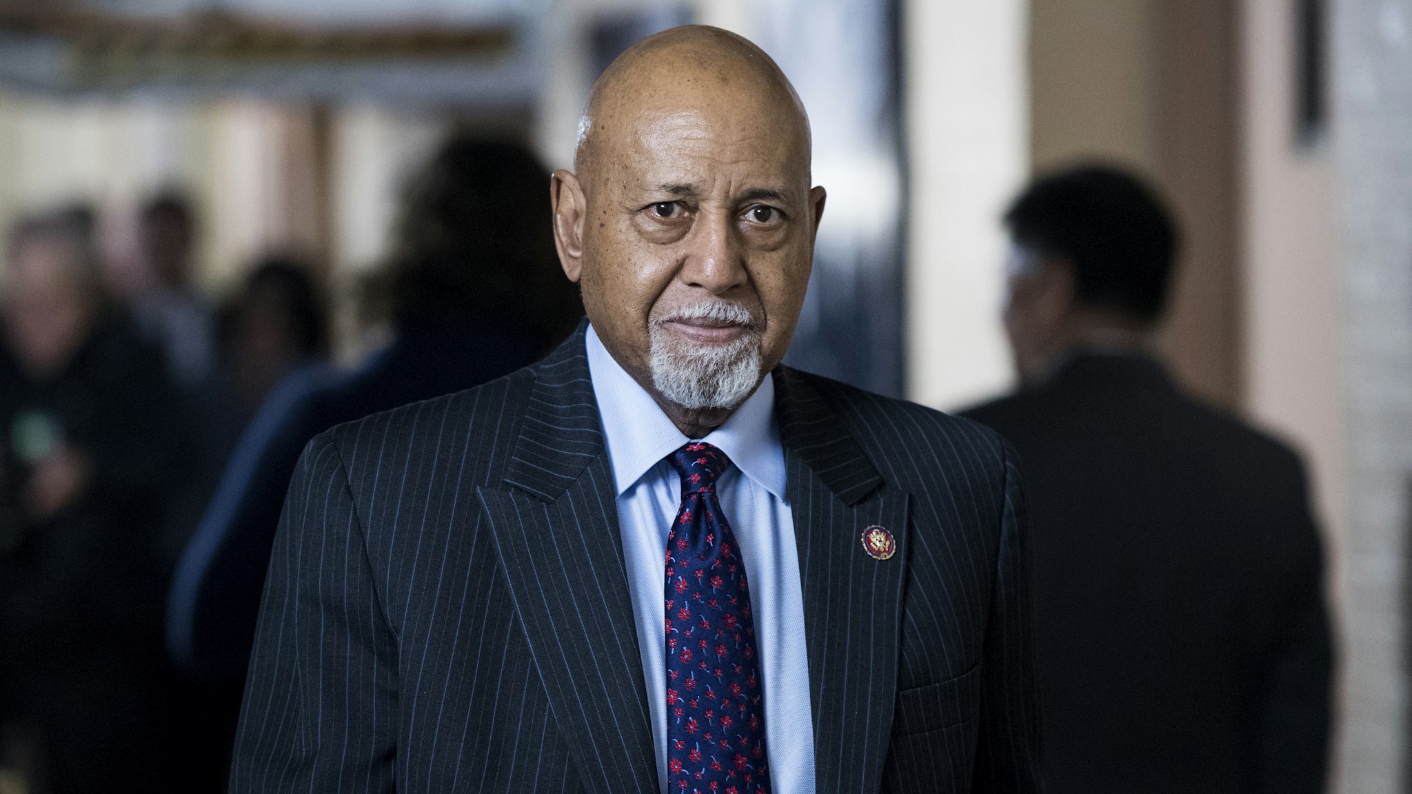 UNITED STATES - JANUARY 4: Rep. Alcee Hastings, D-Fla., leaves the House Democrats' caucus meeting in the Capitol on Friday, Jan. 4, 2019.