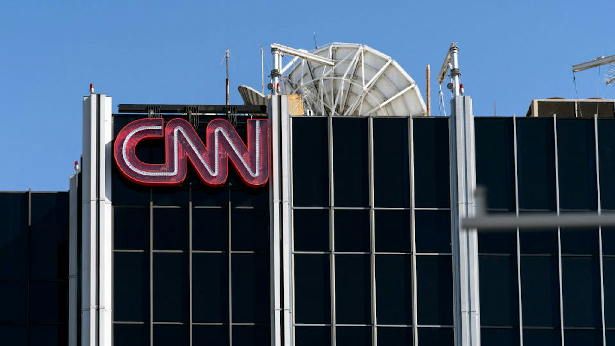 LOS ANGELES, CA, UNITED STATES - 2019/02/06: The CNN logo is seen atop its bureau in Los Angeles, California.