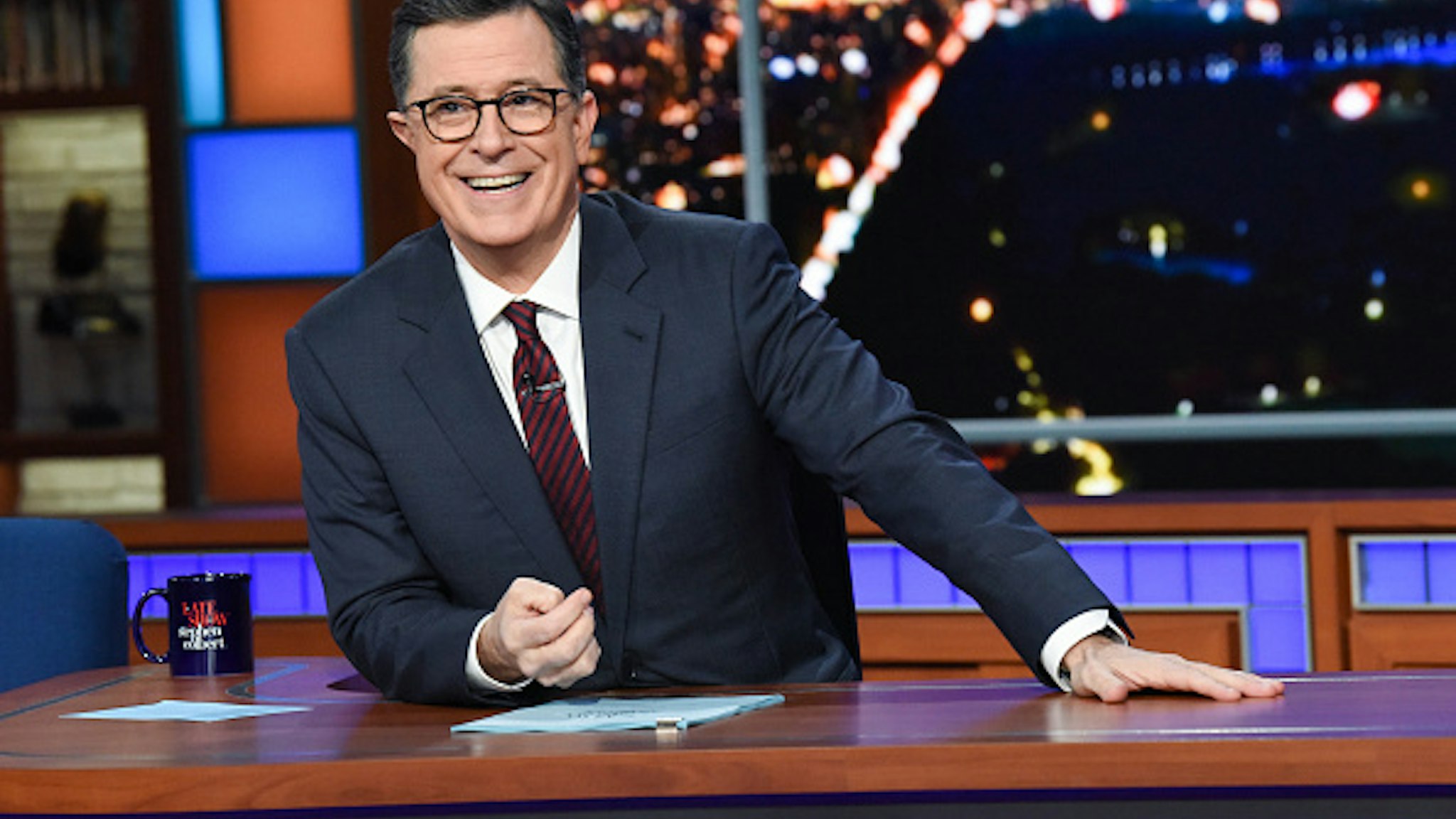 NEW YORK - NOVEMBER 18: The Late Show with Stephen Colbert during Monday's November 18, 2019 show.