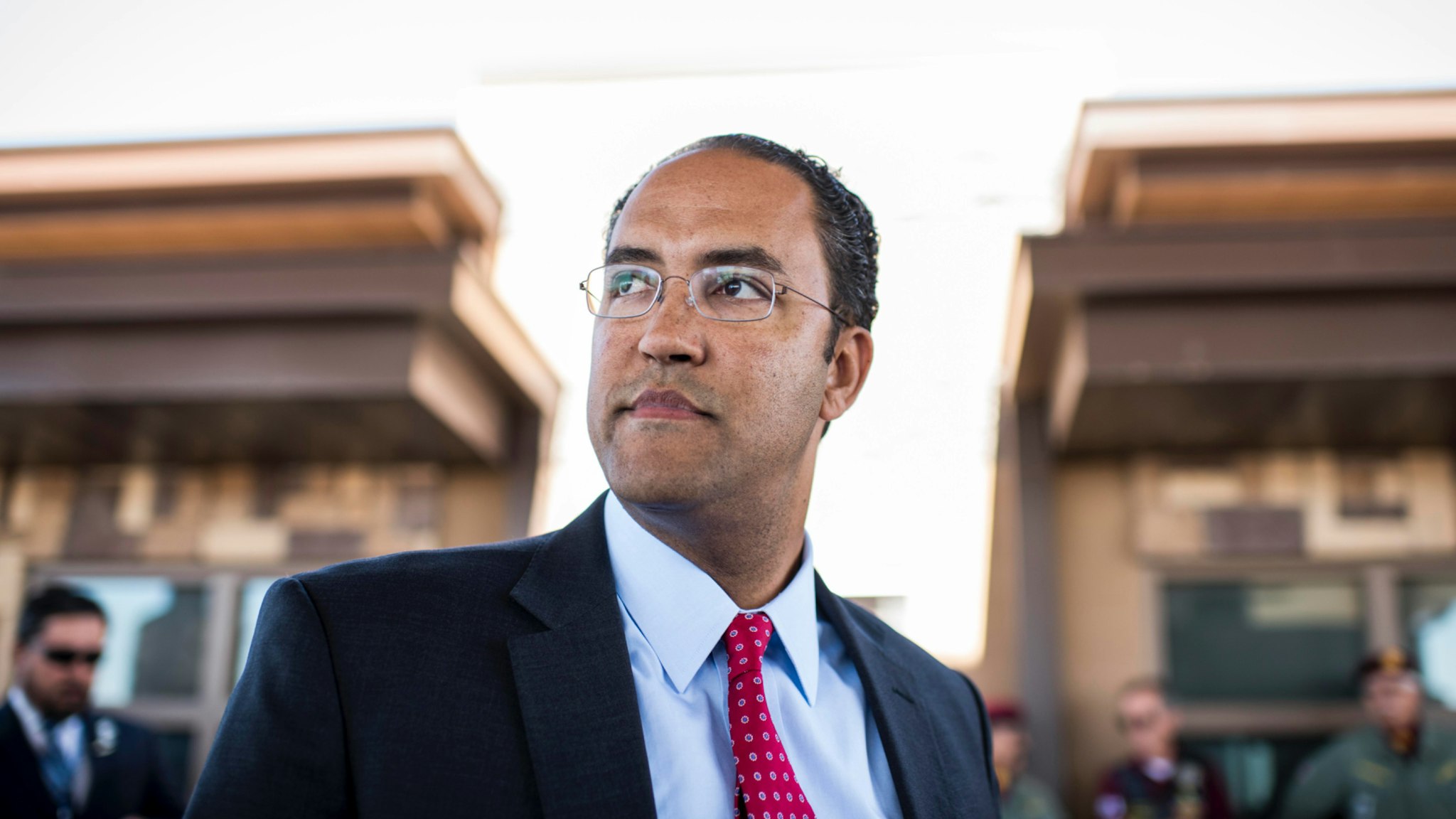 Representative Will Hurd of the 23rd Congressional District of Texas arrives to the Marcelino Serna Port of Entry Naming Ceremony on the US border with Mexico, in his constituency, in Tornillo, Texas Wednesday April 19, 2017.