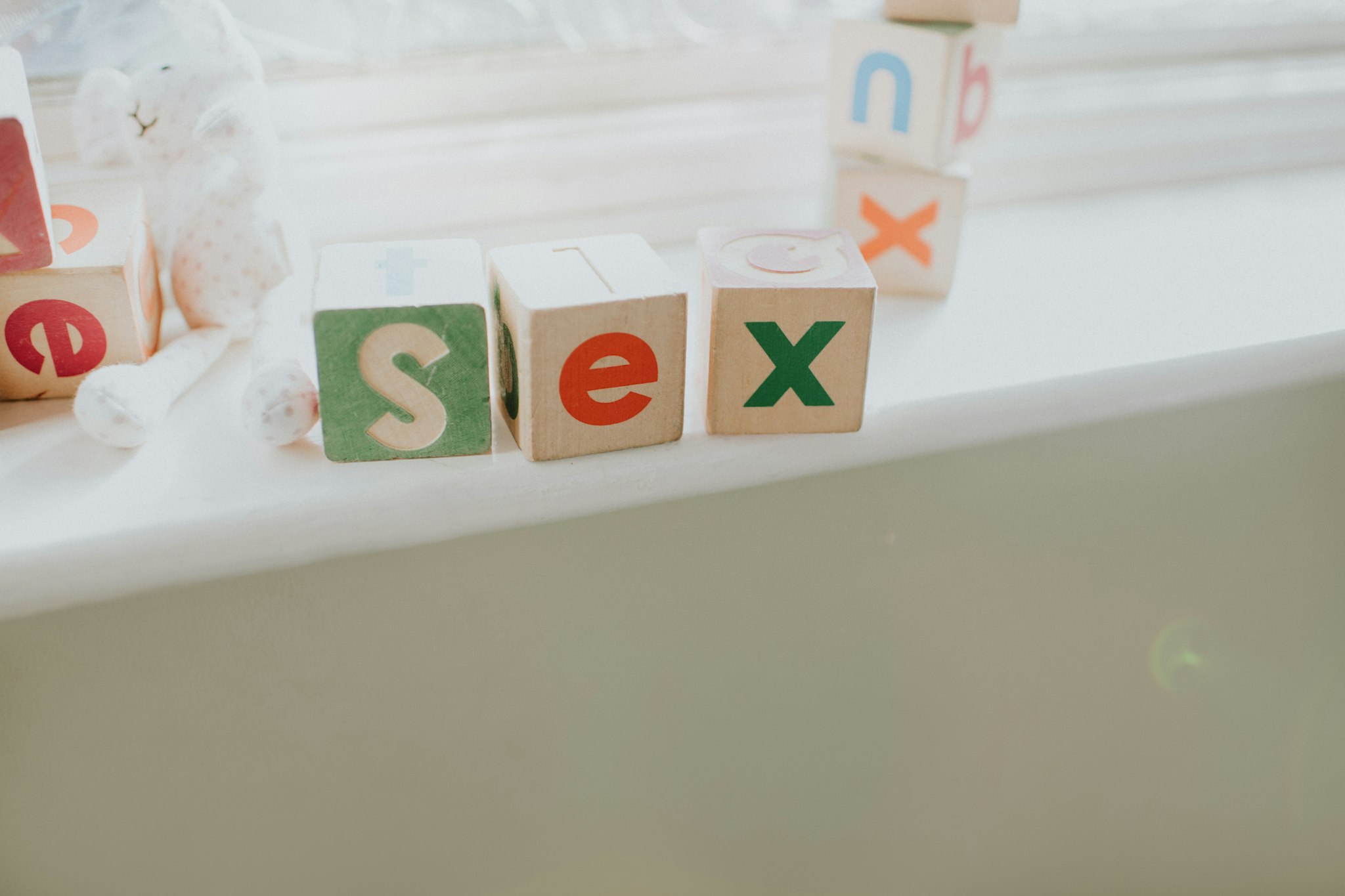 children's blocks reading sex