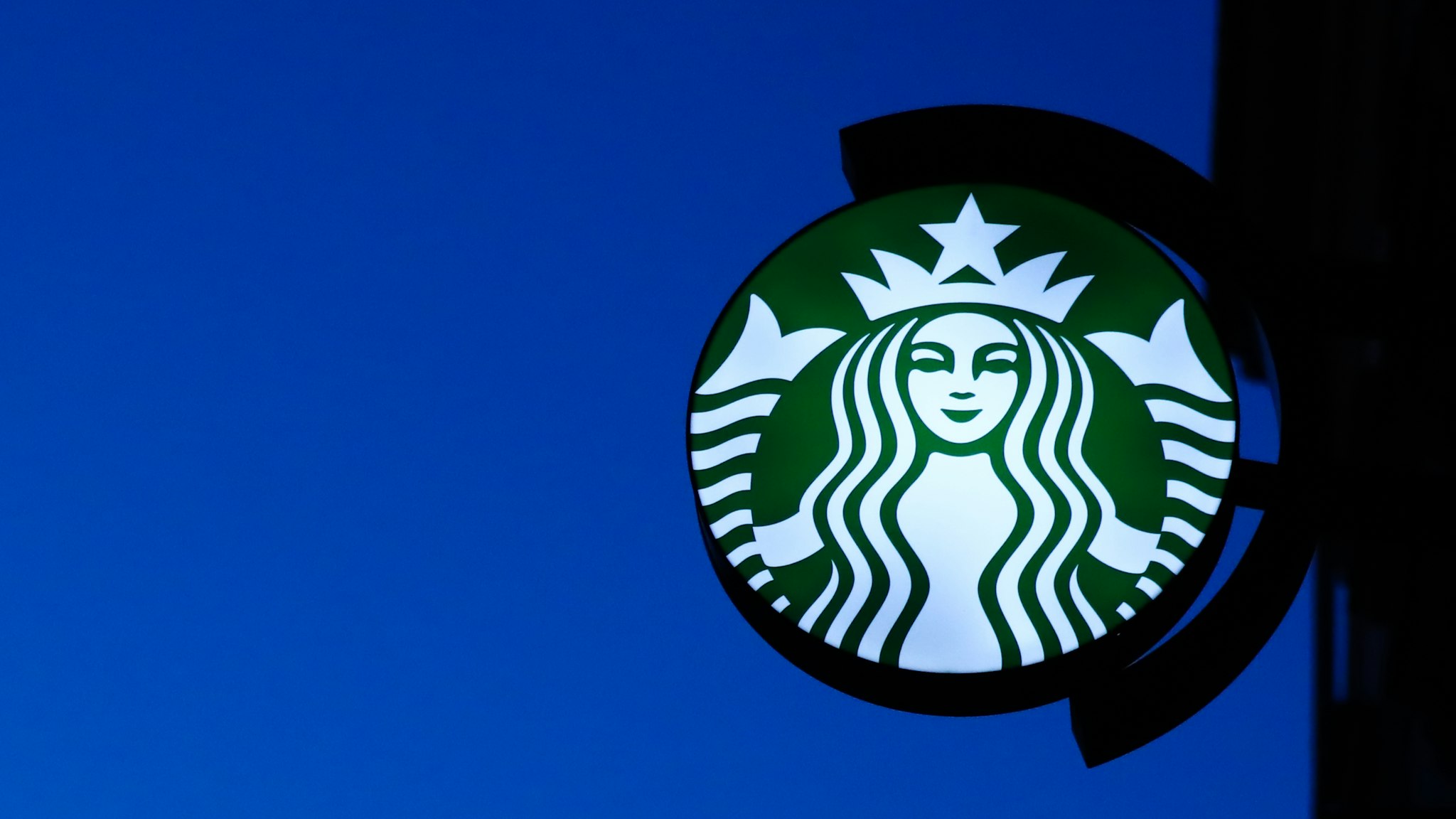 Starbucks Coffee logo is seen in Krakow , Poland on 27 October 2019 . (Photo by Jakub Porzycki/NurPhoto via Getty Images)