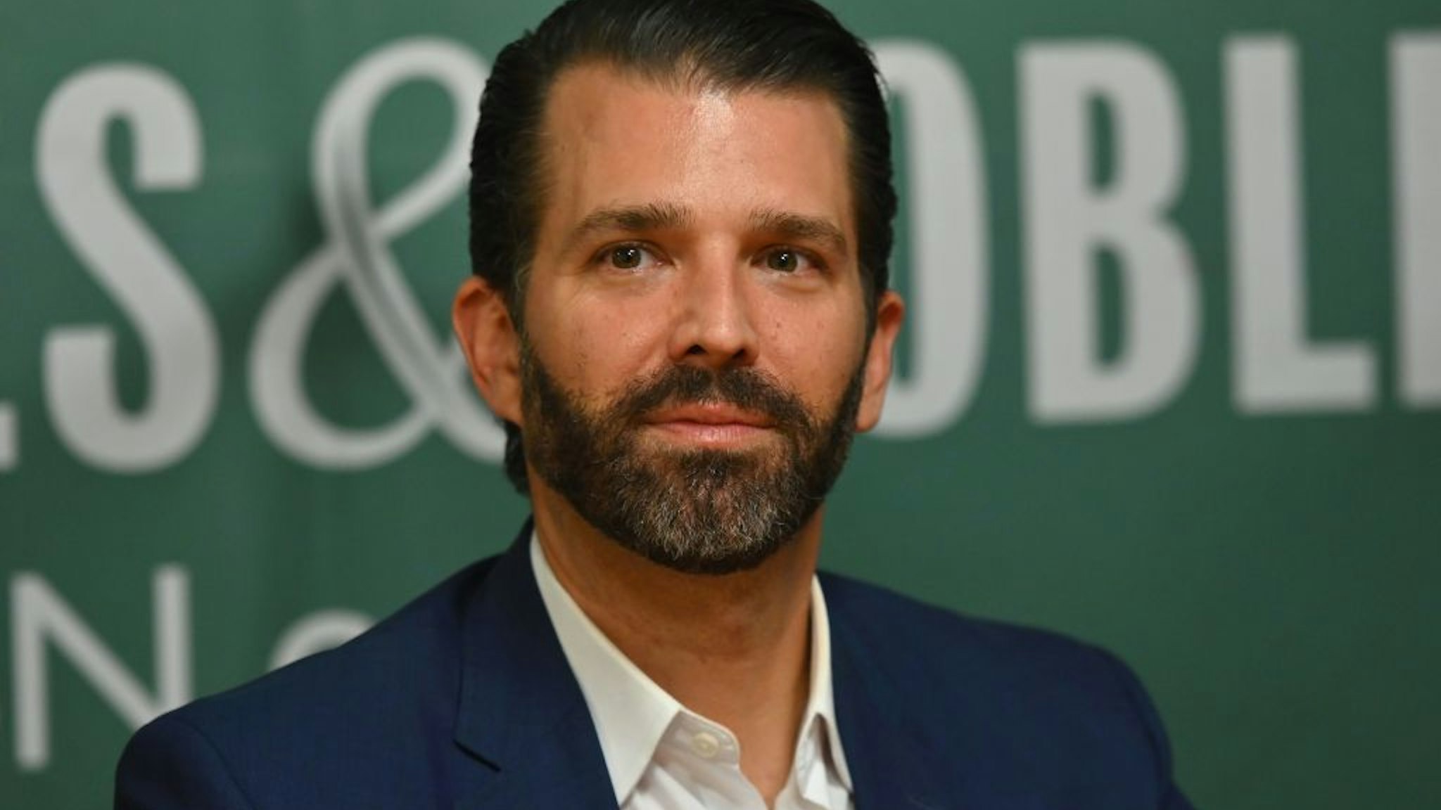 Donald Trump Jr., poses during a signing event for his new Book "Triggered: How the Left Thrives on Hate and Wants to Silence Us" at Barnes & Noble on 5th Avenue on November 5, 2019 in New York.