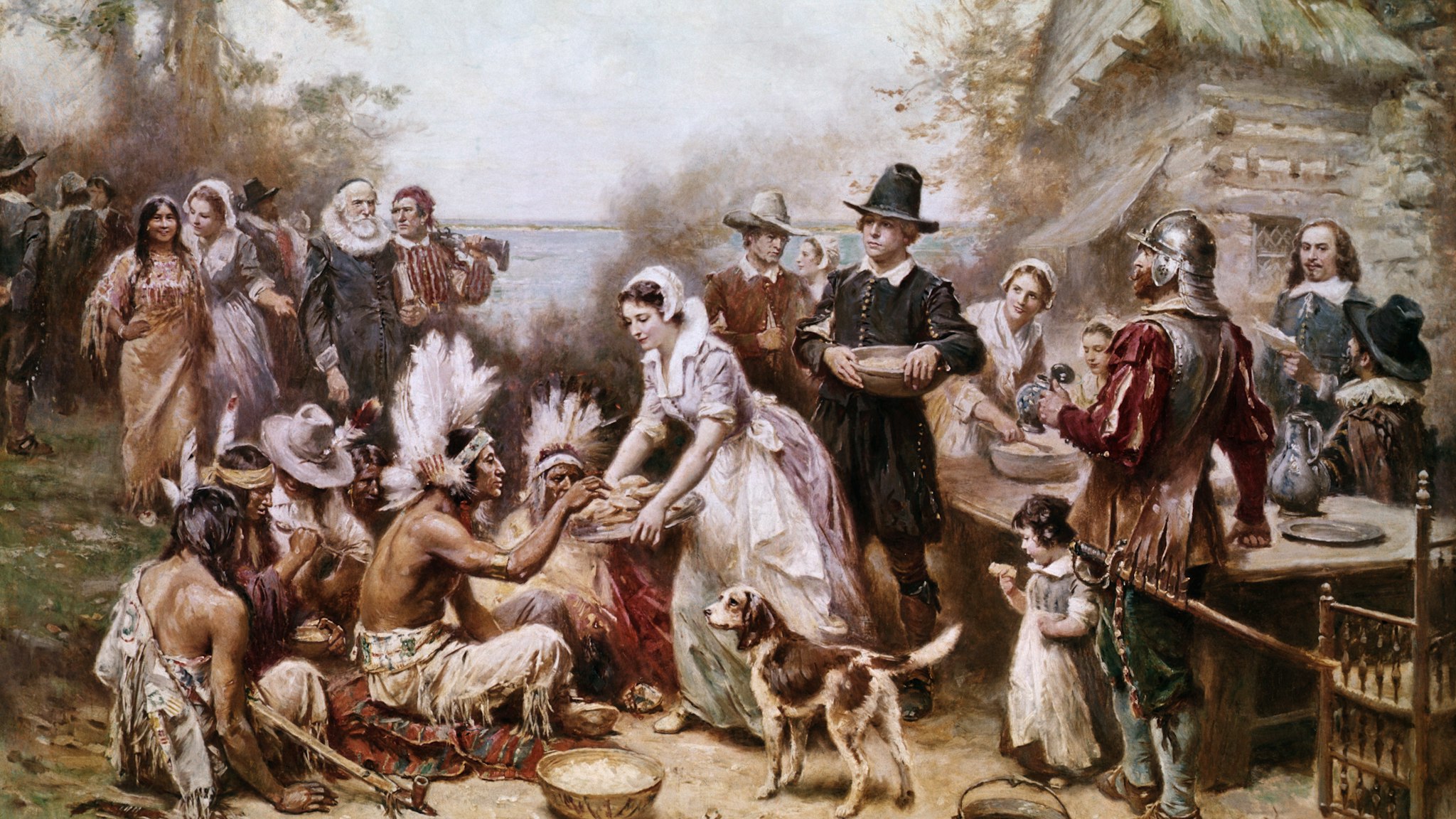 Painting of first thanksgiving