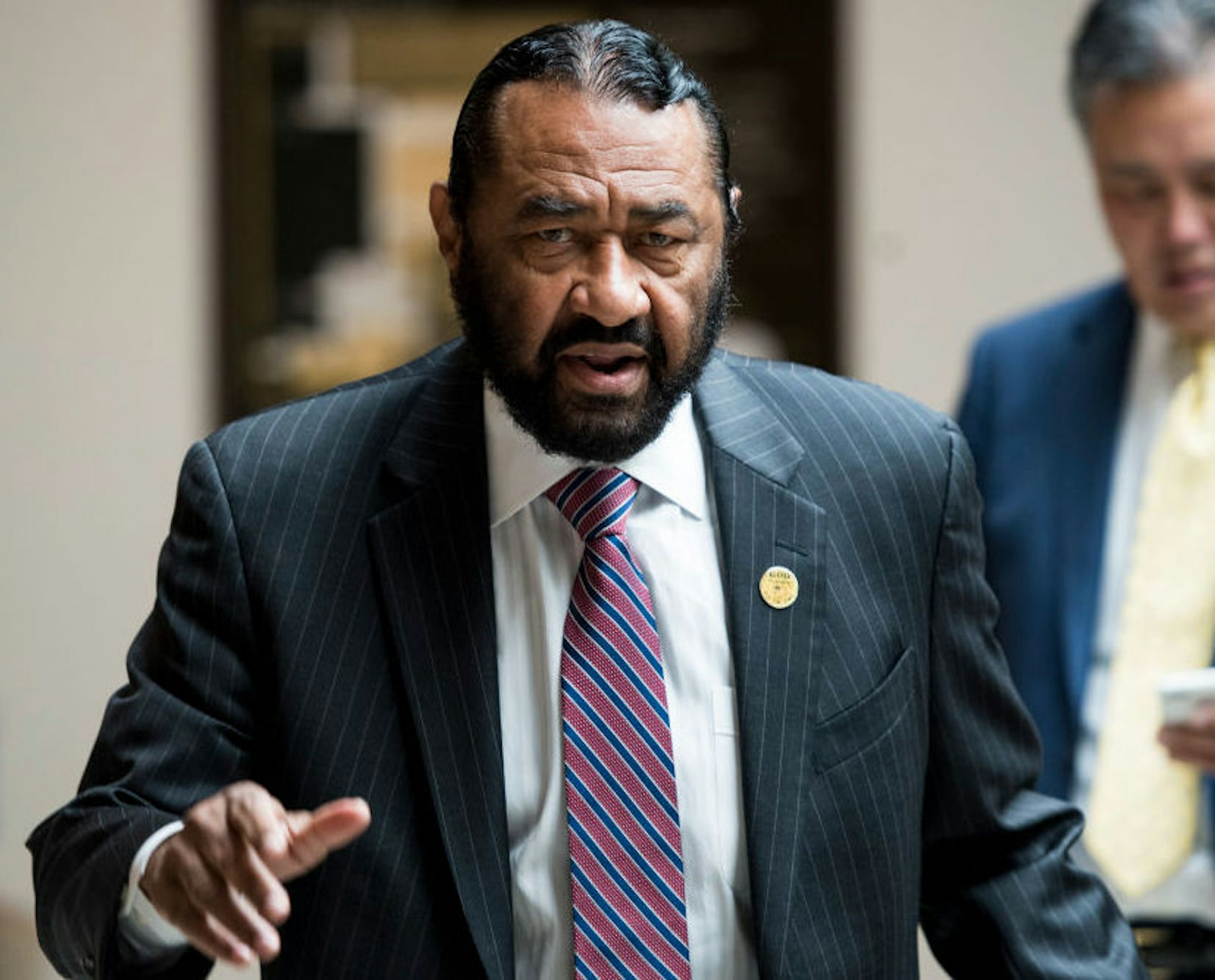 UNITED STATES - NOVEMBER 7: Rep. Al Green, D-Texas, arrives for the House Democrats' caucus meeting in the Capitol on Tuesday, Nov. 7, 2017.