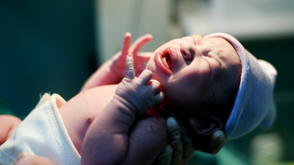 A newborn girl becomes the first baby born in the New Year at Nanjing Maternity and Child Health Hospital on January 1, 2018 in Nanjing, Jiangsu Province of China. A baby girl was born at five past midnight and became the first baby born in 2018 at Nanjing Maternity and Child Health Hospital. (Photo by Visual China Group via Getty Images/Visual China Group via Getty Images)