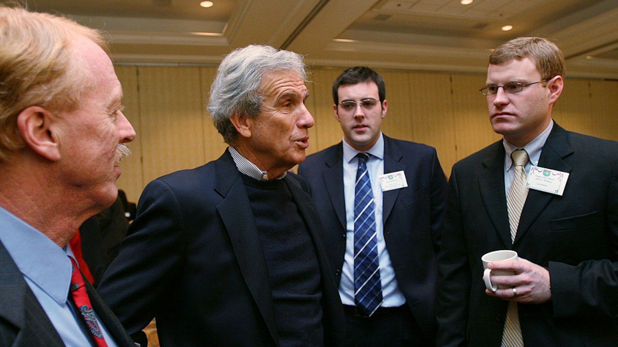 At the 2008 General Assembly Legislative Breakfast Meeting, id's from left, Sen George Barker, Sen Minority Leader Dick Saslaw, Scott Robinson (Chief of Staff of Supervisor-Elect Jeff C. McKay) and Supervisor-Elect Jeff C. McKay.