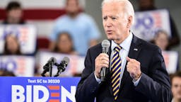Presidential Candidate Joe Biden Holds A Town Hall At Lander University In South Carolina GREENWOOD, SC - NOVEMBER 21: Democratic presidential candidate, former vice President Joe Biden speaks to the audience during a town hall on November 21, 2019 in Greenwood, South Carolina. Polls show Biden with a commanding lead in the early primary state.