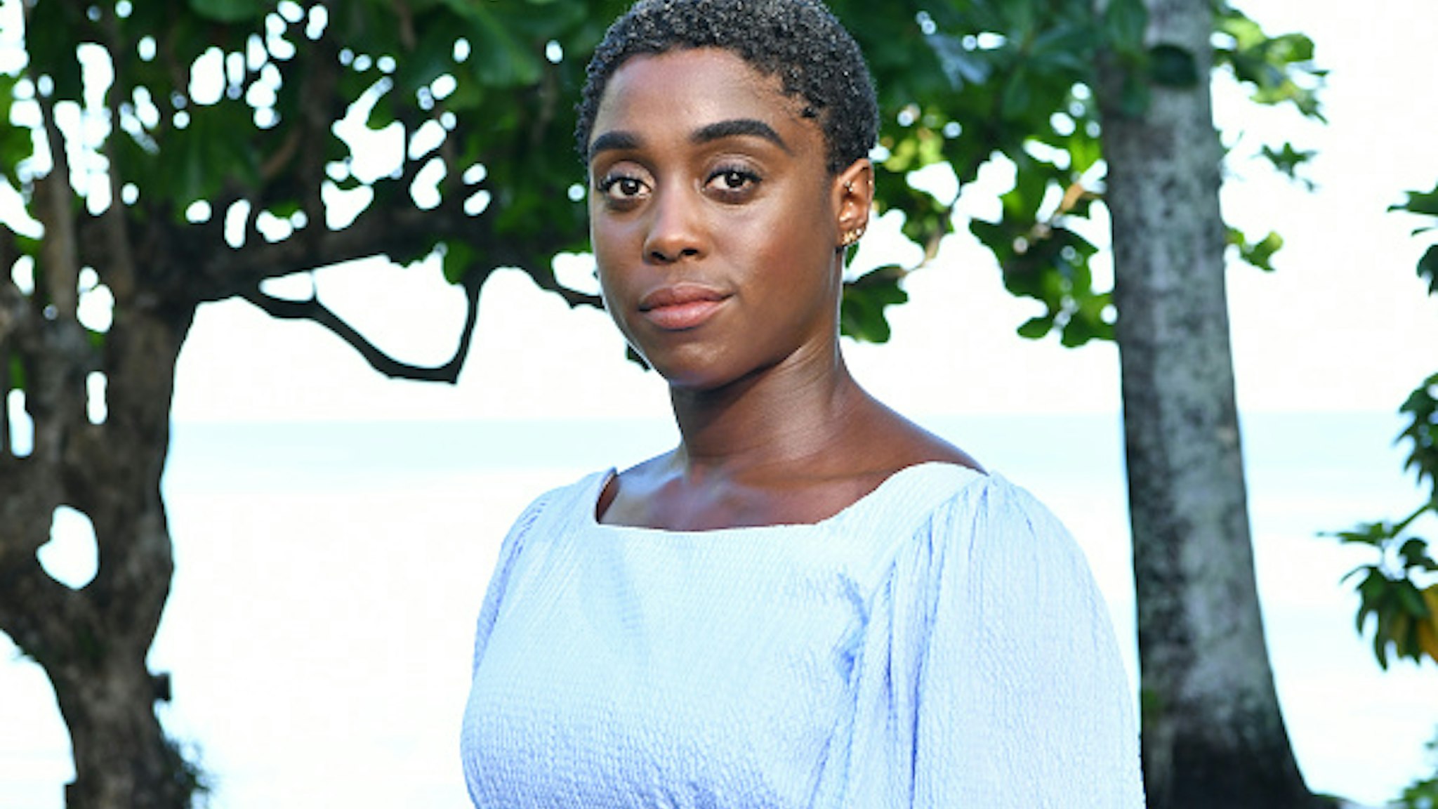 MONTEGO BAY, JAMAICA - APRIL 25: Cast member Lashana Lynch attends the "Bond 25" film launch at Ian Fleming's home "GoldenEye" on April 25, 2019 in Montego Bay, Jamaica.