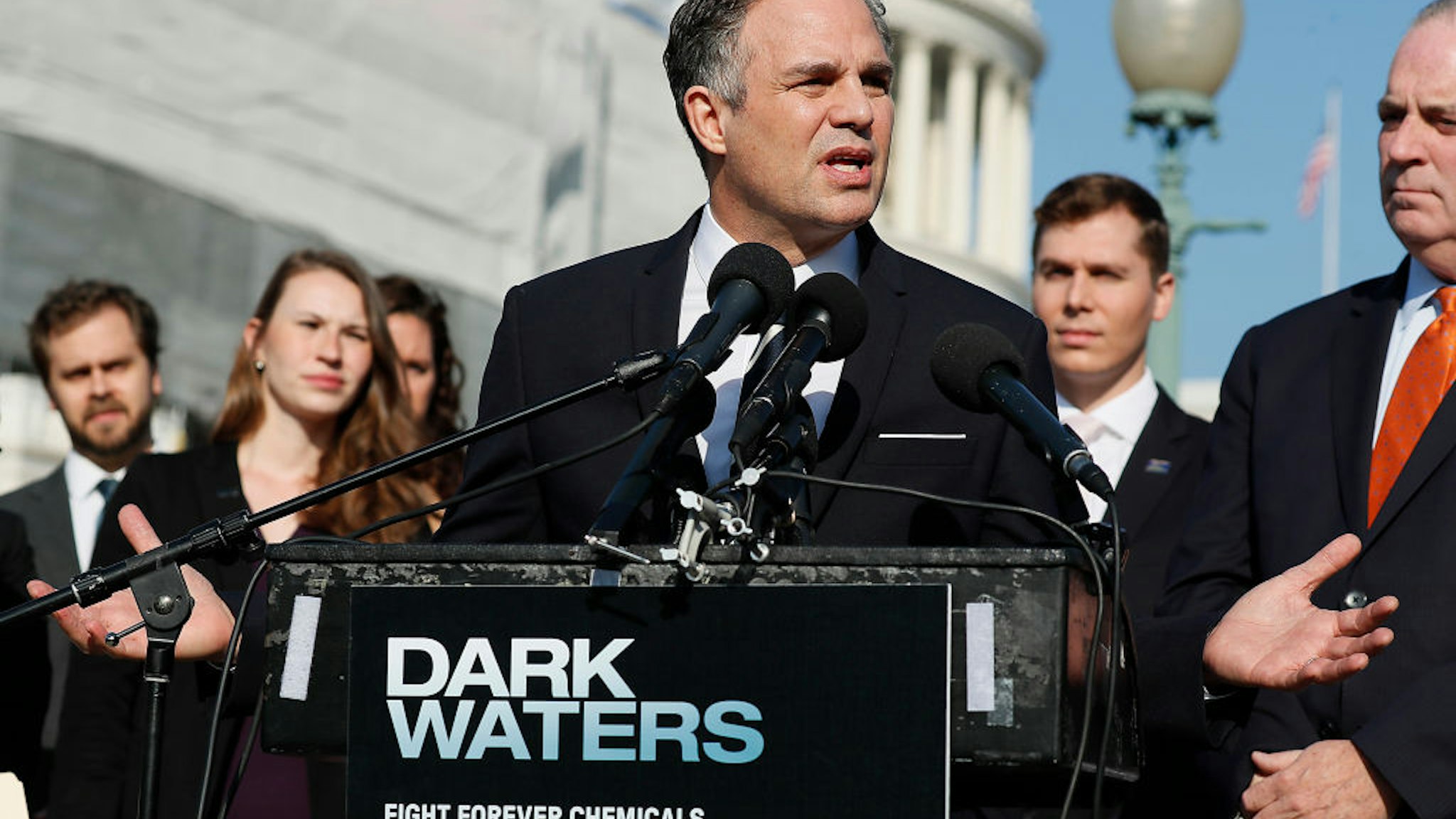Actor and activist Mark Ruffalo speaks at the Fight Forever Chemicals Campaign kick off event on Capitol Hill on November 19, 2019 in Washington, DC. (Photo by Paul Morigi/Getty Images)