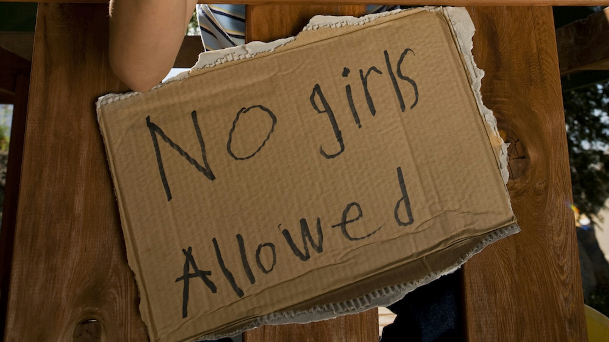 Boys with no girls allowed sign