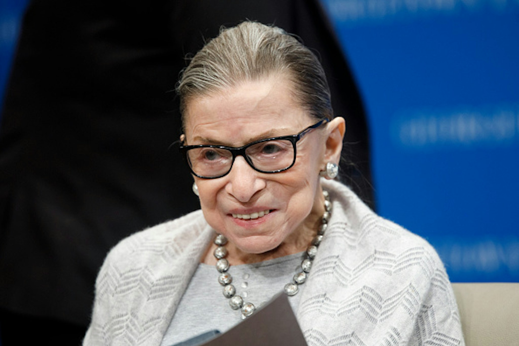 WASHINGTON, DC - SEPTEMBER 12: Supreme Court Justice Ruth Bader Ginsburg delivers remarks at the Georgetown Law Center on September 12, 2019, in Washington, DC. Justice Ginsburg spoke to over 300 attendees about the Supreme Court's previous term.