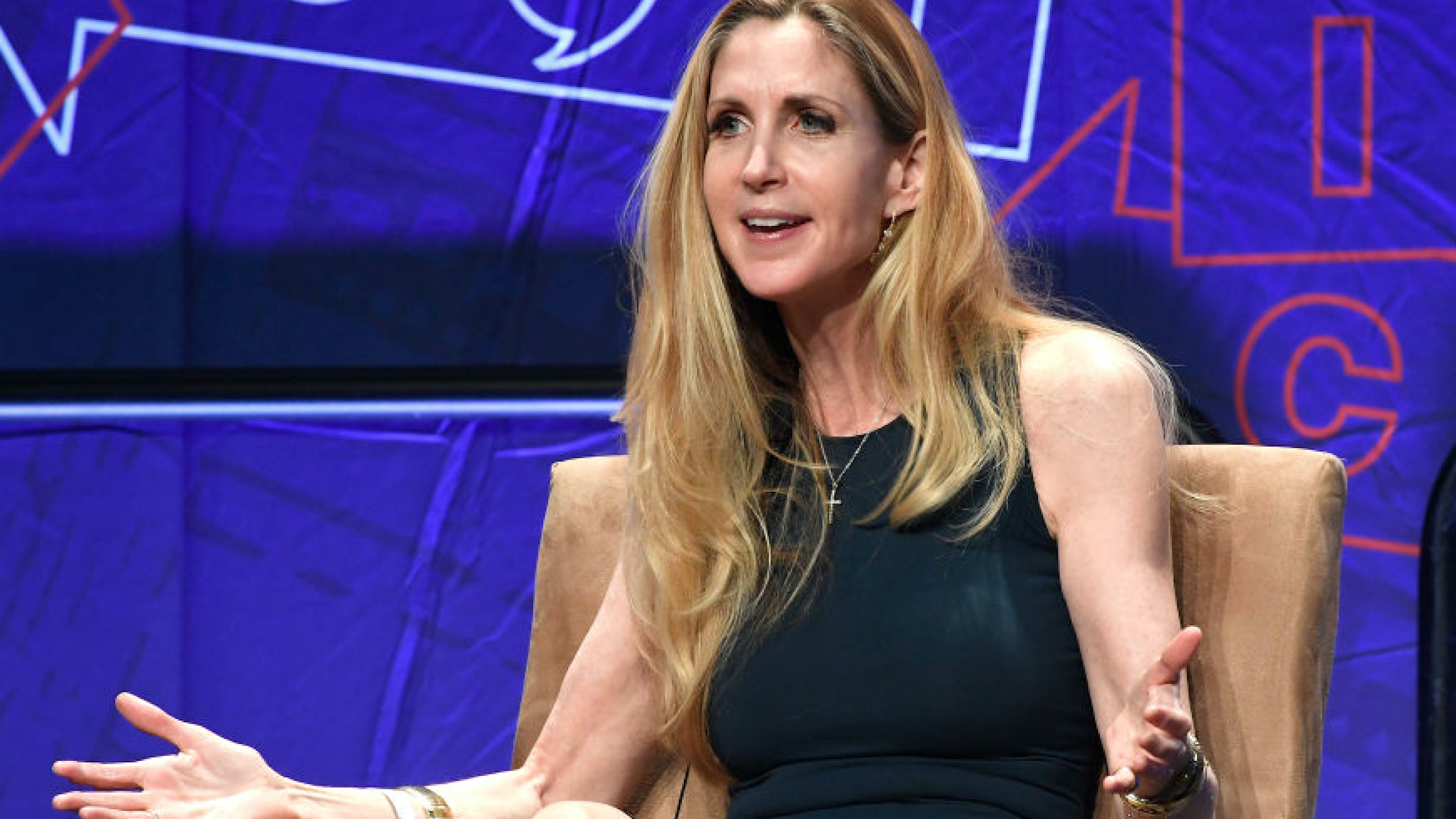 Ann Coulter speaks onstage at Politicon 2018 at Los Angeles Convention Center on October 20, 2018 in Los Angeles, California.