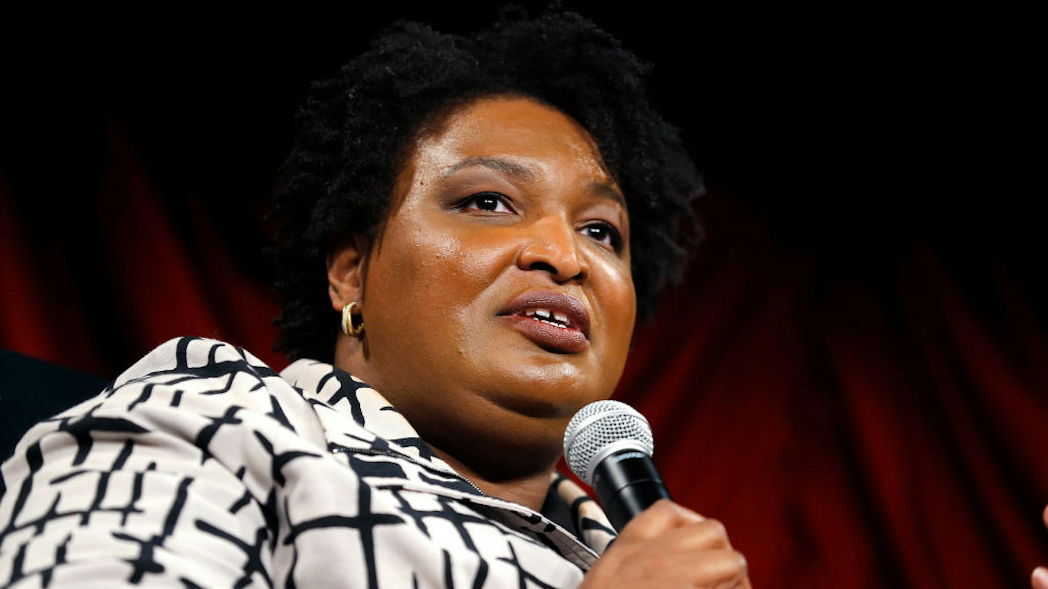 Stacey Abrams speaks during Invest In Brooklyn Dinner at The Weylin