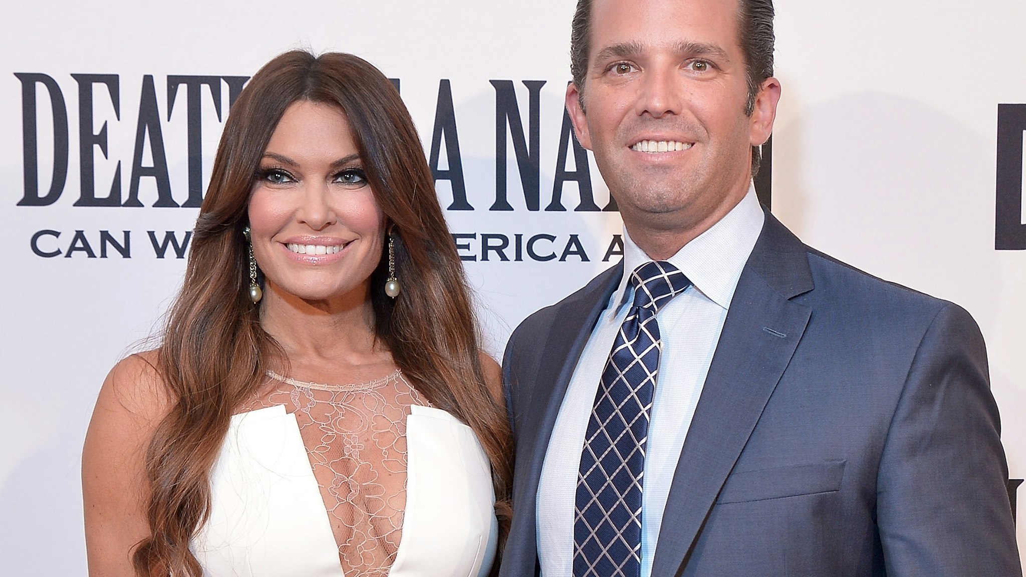 WASHINGTON, DC - AUGUST 01: Donald Trump, Jr. and Kimberly Guilfoyle attend the DC premiere of the film, "Death of a Nation," at E Street Cinema on August 1, 2018 in Washington, DC. (Photo by