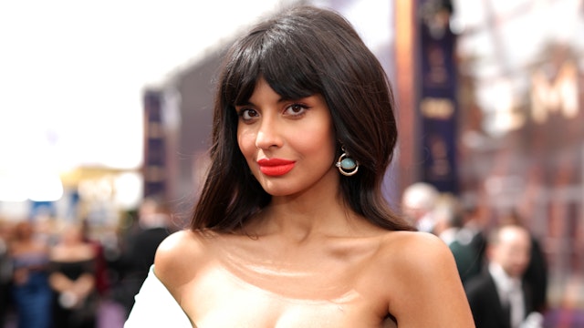 Jameela Jamil walks the red carpet during the 71st Annual Primetime Emmy Awards on September 22, 2019 in Los Angeles, California.
