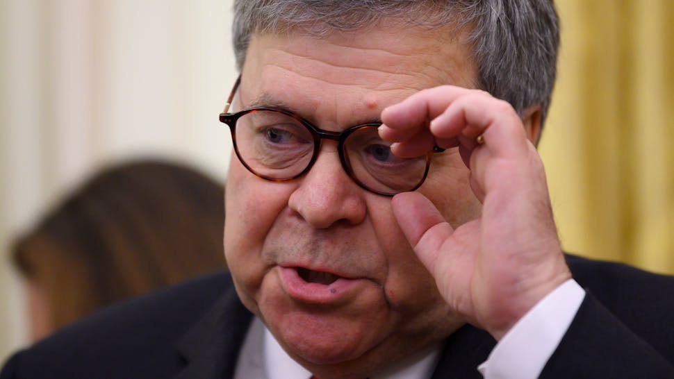William Barr US Attorney General William Barr speaks after US President Donald Trump signed an executive order establishing the Task Force on Missing and Murdered American Indians and Alaska Natives at the White House in Washington, DC, on November 26, 2019.