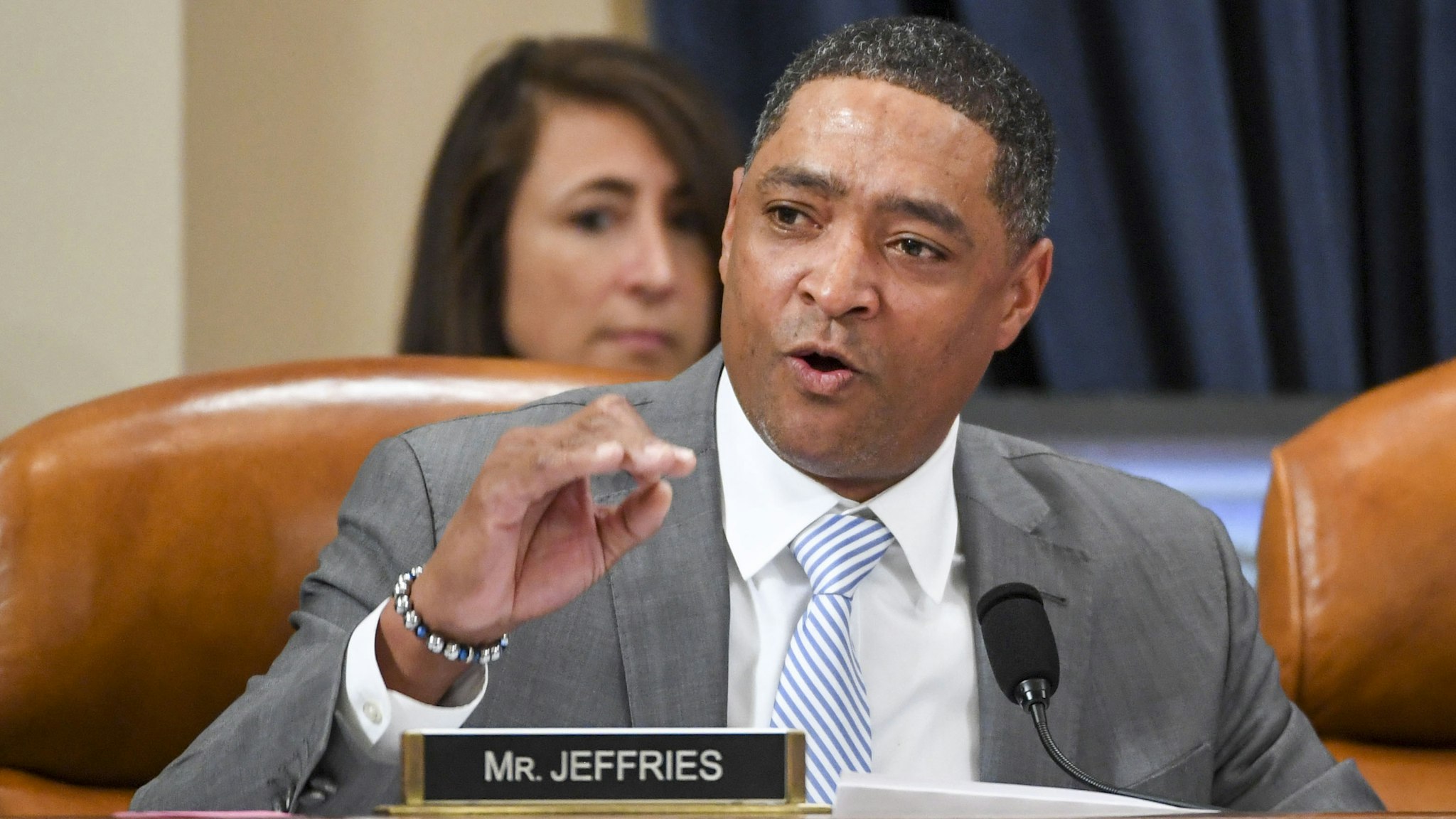 Representative Cedric Richmond, a Democrat from Louisiana, during a House Judiciary Committee hearing in Washington, D.C., U.S., on Thursday, Dec. 12, 2019. The Judiciary Committee is set to finish debating articles of impeachment against President Donald Trump today with a likely party-line vote to send the resolution to the floor of the House.