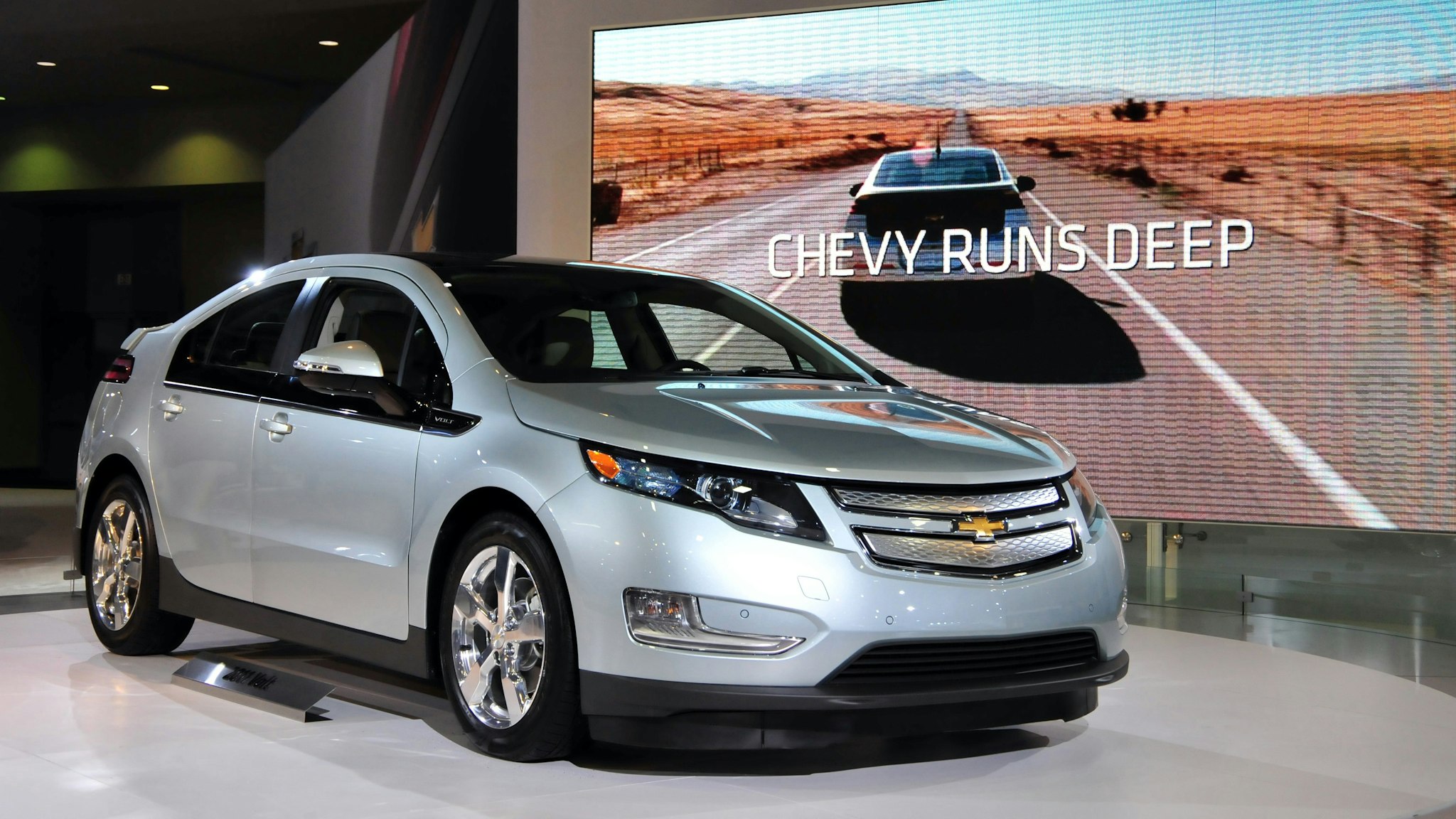 The 2011 Chevrolet Volt on display at the 2011 Washington Auto Show January 27, 2011 at the Washington Convention Center in Washington, DC. The shows runs January 28 - February 6