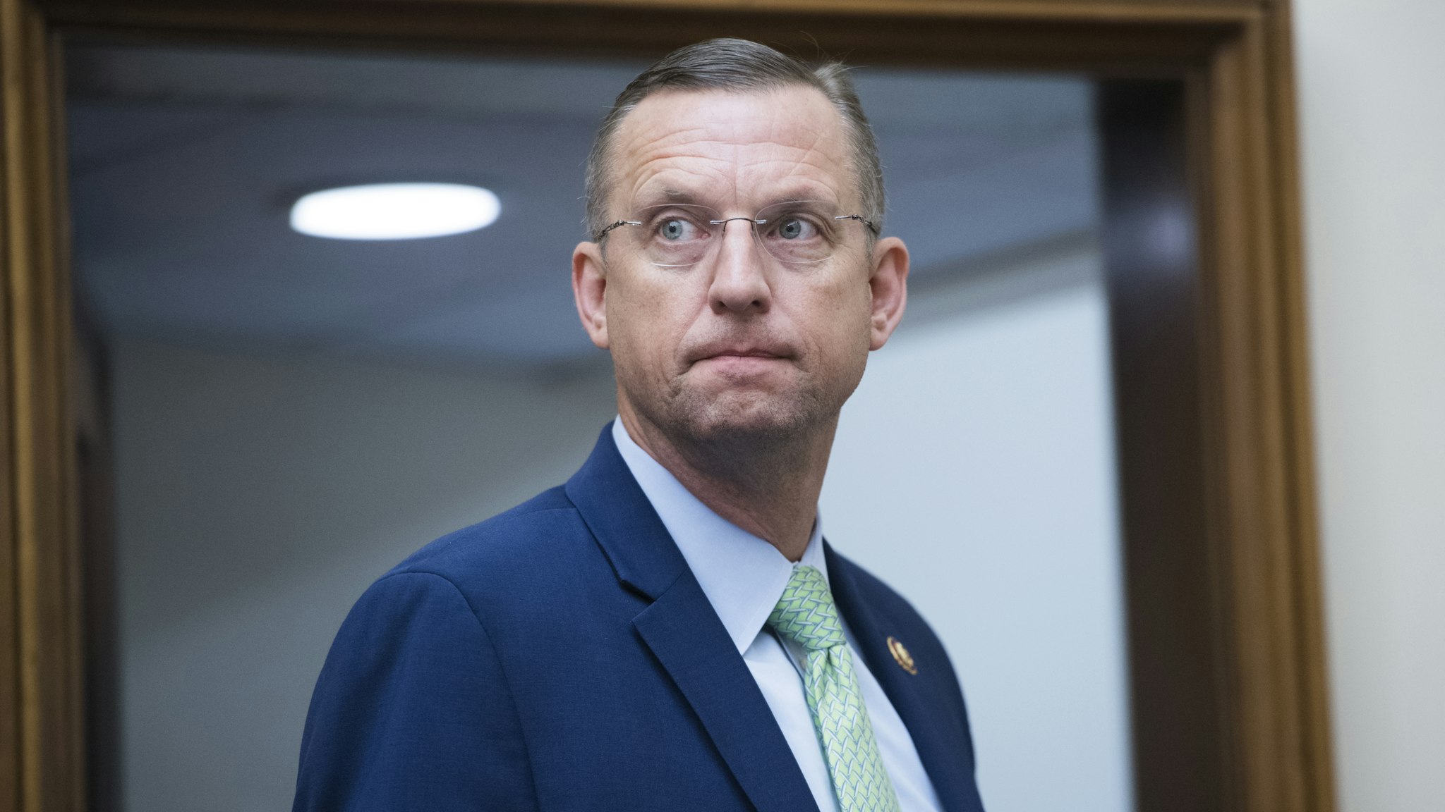 UNITED STATES - MAY 8: Ranking member Rep. Doug Collins, R-Ga., is seen during a House Judiciary Committee markup in Rayburn Building on Wednesday, May 8, 2019, to vote on whether to hold Attorney General William Barr in contempt of Congress for refusing to turn over the unredacted Mueller report to the committee.