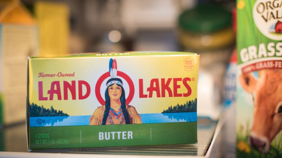 container of Land O'Lakes Inc. brand butter is displayed for a photograph in Dobbs Ferry, New York, U.S., on Wednesday, Feb. 20, 2019.