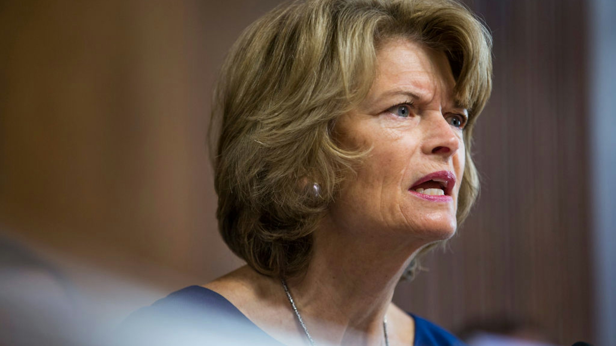 Senate Energy and Natural Resources Committee Chairman Senator Lisa Murkowski (R-AK) speaks during a Senate Energy and Natural Resources Committee confirmation hearing on March 28, 2019 in Washington, DC.