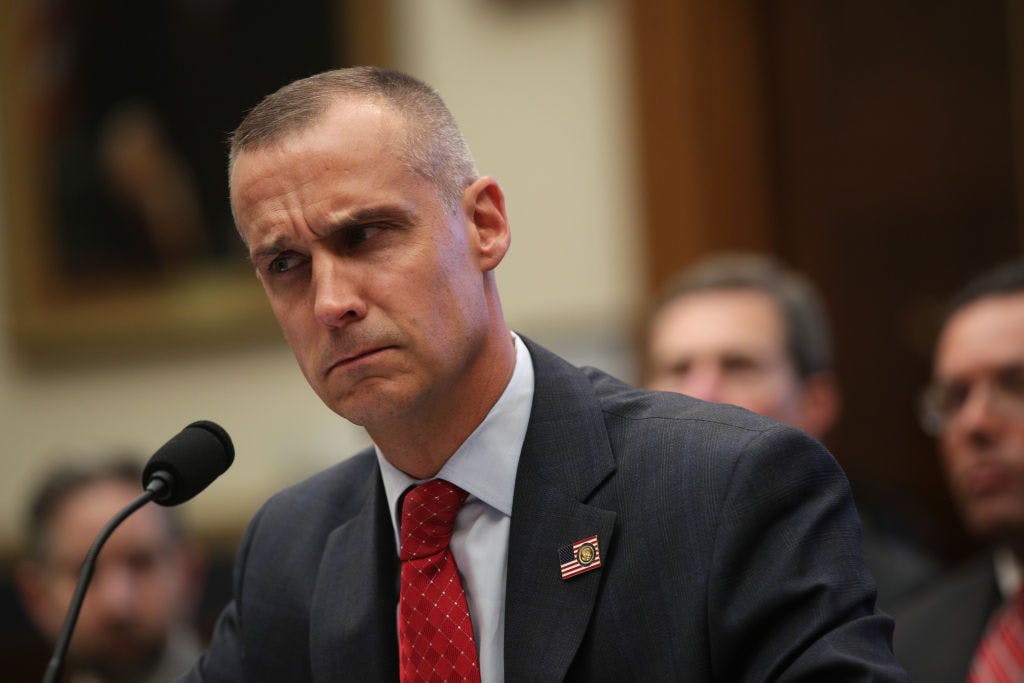 Former Trump campaign manager Corey Lewandowski testifies during a hearing before the House Judiciary Committee in the Rayburn House Office Building on Capitol Hill September 17, 2019 in Washington, DC.