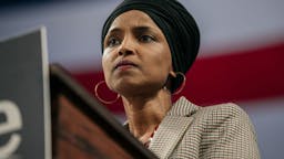 Presidential Candidate Sen. Bernie Sanders And Rep. Ilhan Omar Hold Campaign Rally At University Of Minnesota Representative Ilhan Omar (D-MN) speaks at a campaign rally for Senator (I-VT) and presidential candidate Bernie Sanders at the University of Minnesotas Williams Arena on November, 3, 2019 in Minneapolis, Minnesota.