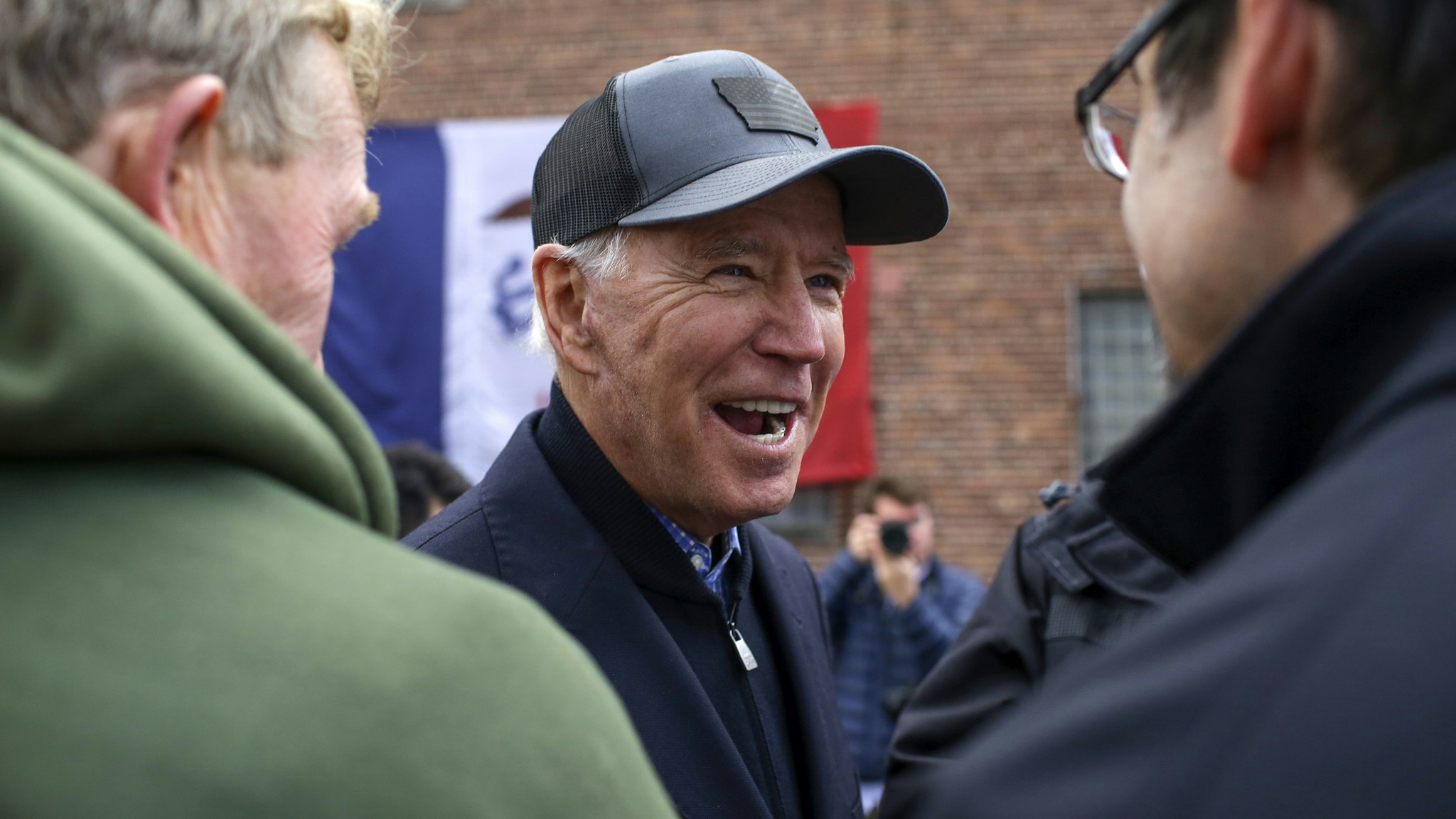 COUNCIL BLUFFS, IA - NOVEMBER 30: Democratic presidential candidate, former Vice President Joe Biden greets attendees during a campaign event on November 30, 2019 in Council Bluffs, Iowa. Biden, who begins his eight-day bus tour across Iowa on Saturday, once lead the state in the polls but now trails presidential candidates Pete Buttigieg and Elizabeth Warren with just under 3 months until the 2020 Iowa Democratic caucuses. (Photo by Joshua Lott/Getty Images)