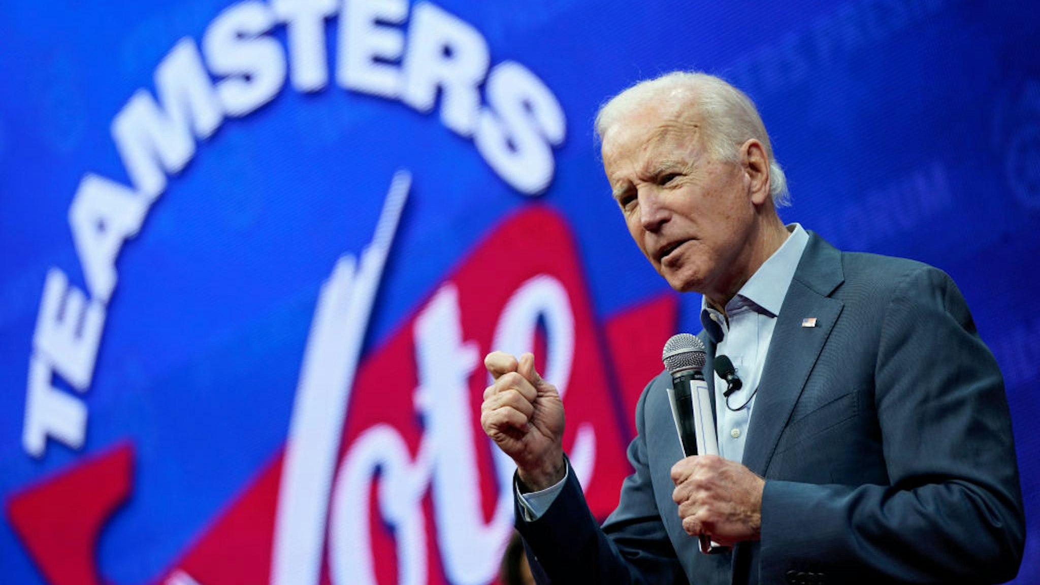 Democratic presidential candidate former U.S. Vice president Joe Biden speaks at the Teamsters Vote 2020 Presidential Candidate Forum December 7, 2019 in Cedar Rapids, Iowa.