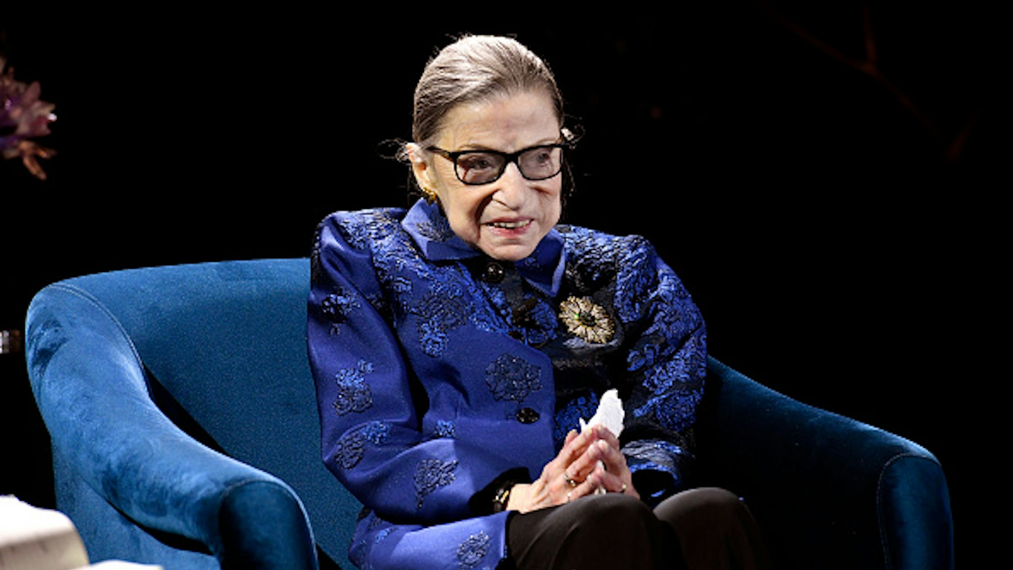 NEW YORK, NEW YORK - DECEMBER 16: Justice Ruth Bader Ginsburg speaks onstage at the Fourth Annual Berggruen Prize Gala celebrating 2019 Laureate Supreme Court Justice Ruth Bader Ginsburg In New York City on December 16, 2019 in New York City.