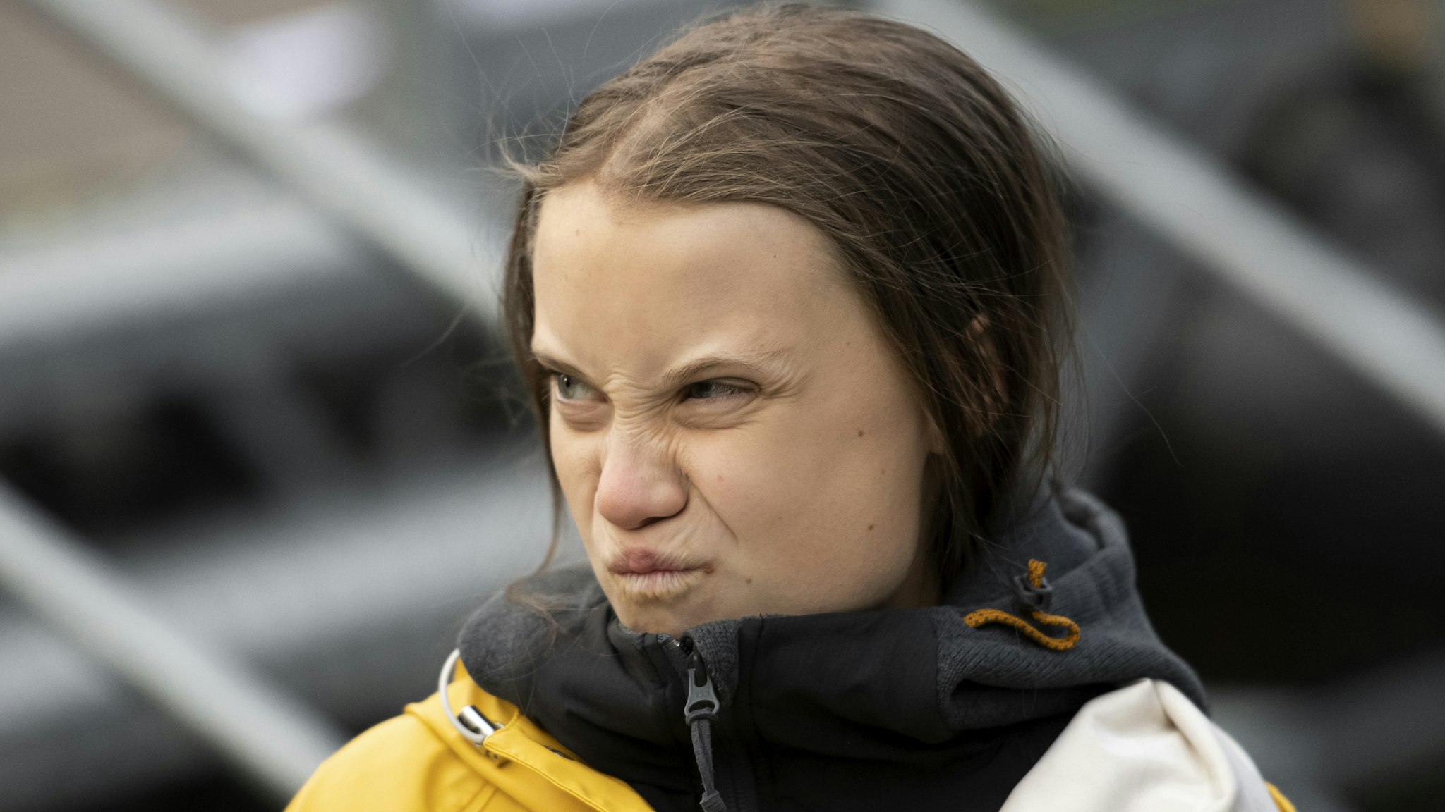 TURIN, ITALY - DECEMBER 13: Greta Thunberg attends Fridays For Future Strike on December 13, 2019 in Turin, Italy.